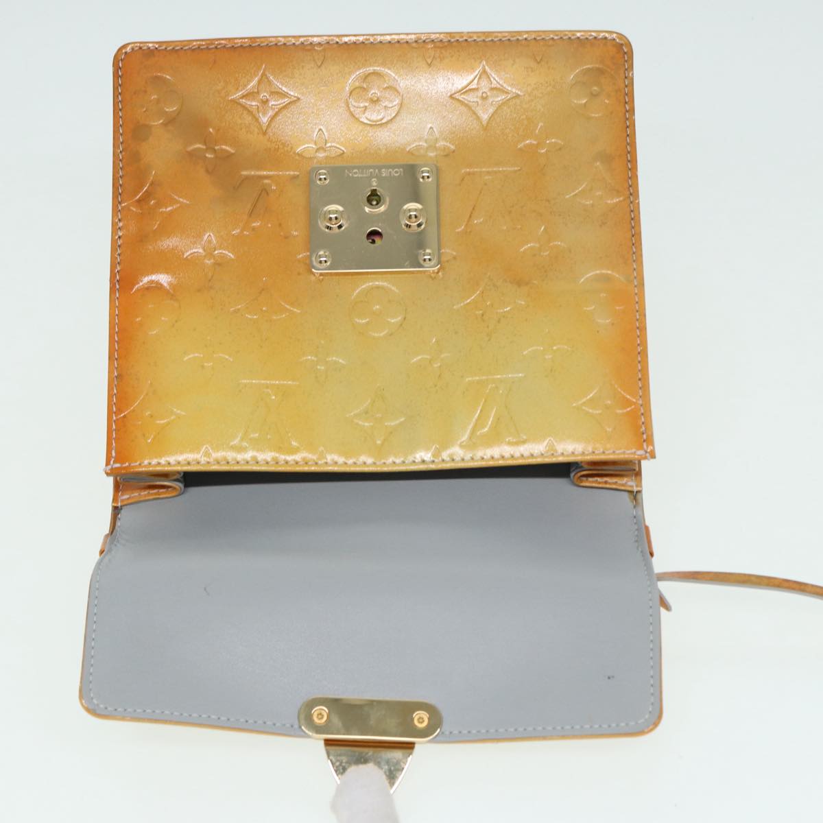 Louis Vuitton Spring Street Beige Patent Leather Handbag