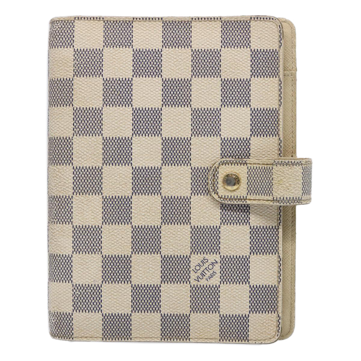 Louis Vuitton Agenda Mm White Canvas Wallet