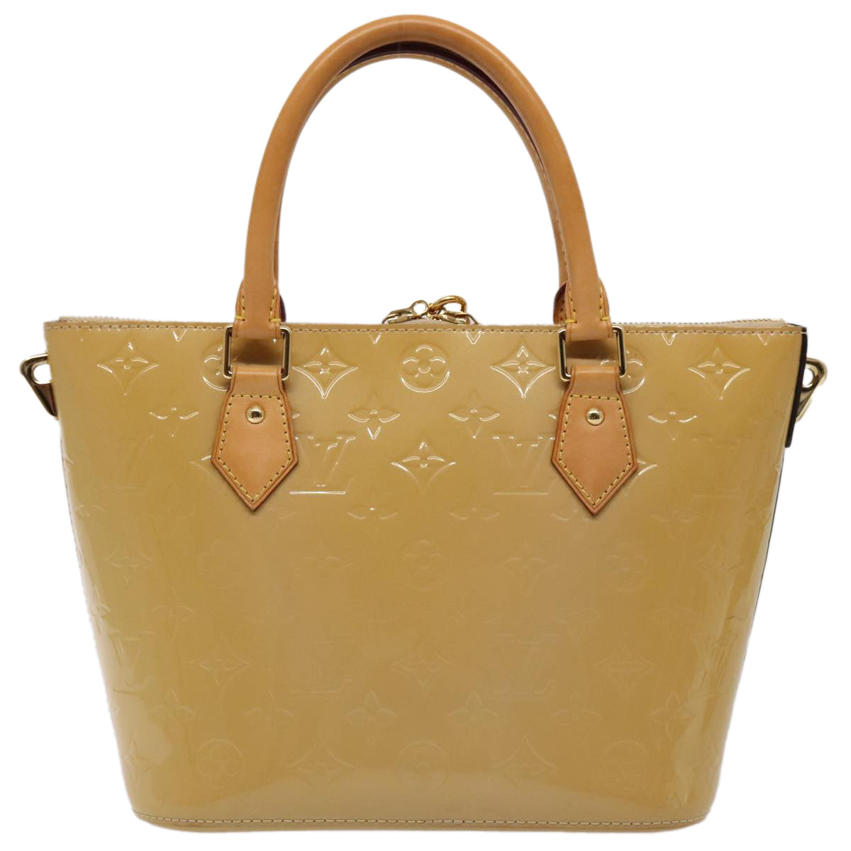 Louis Vuitton Montebello Camel Patent Leather Handbag