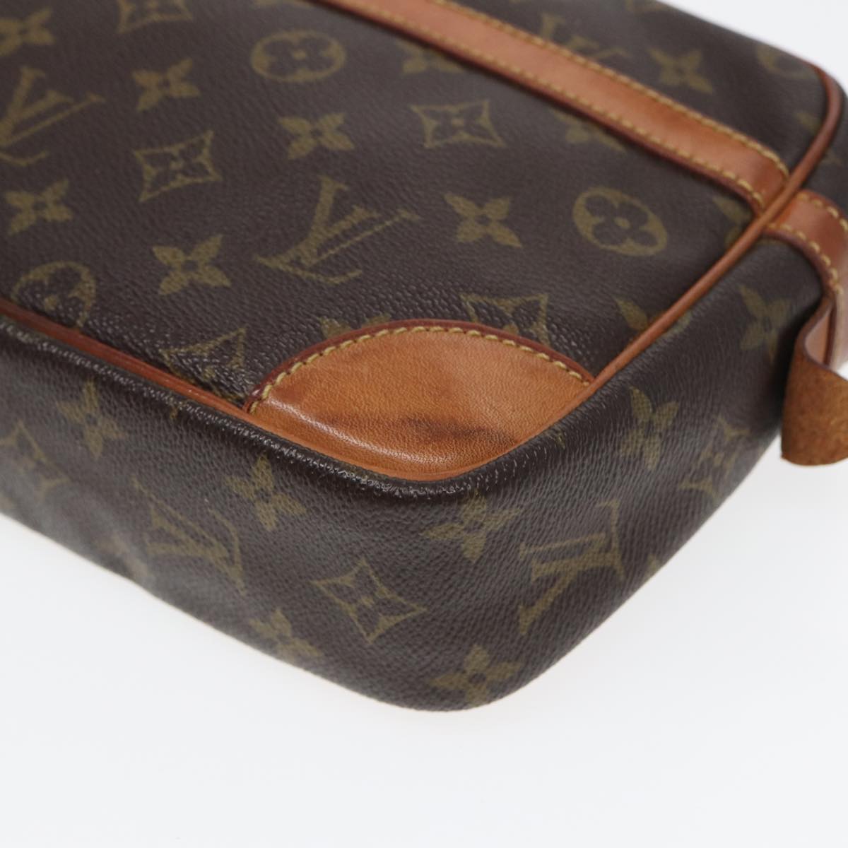 Louis Vuitton Compiegne 28 Brown Canvas Clutch Bag