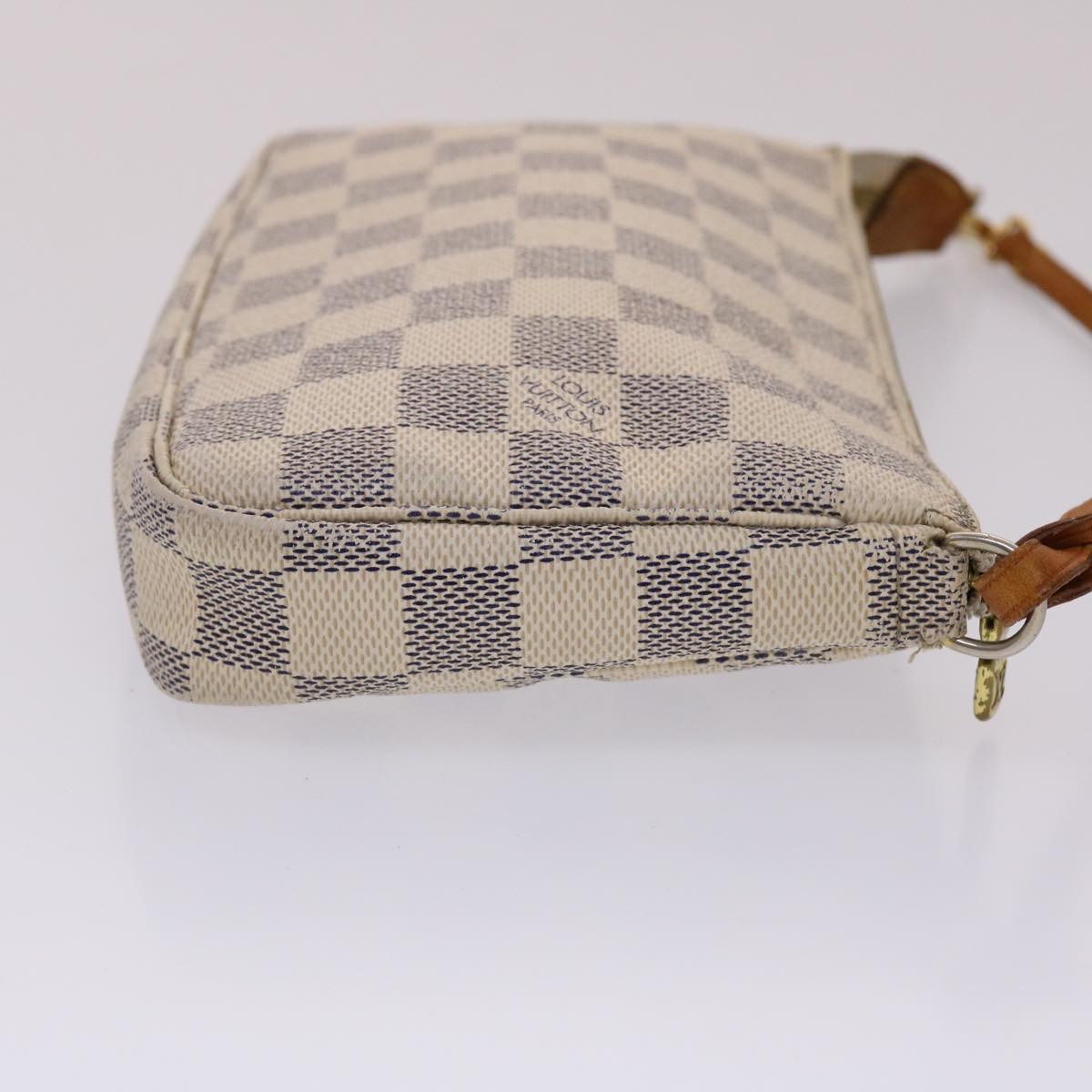 Louis Vuitton Pochette Accessoires White Canvas Clutch Bag