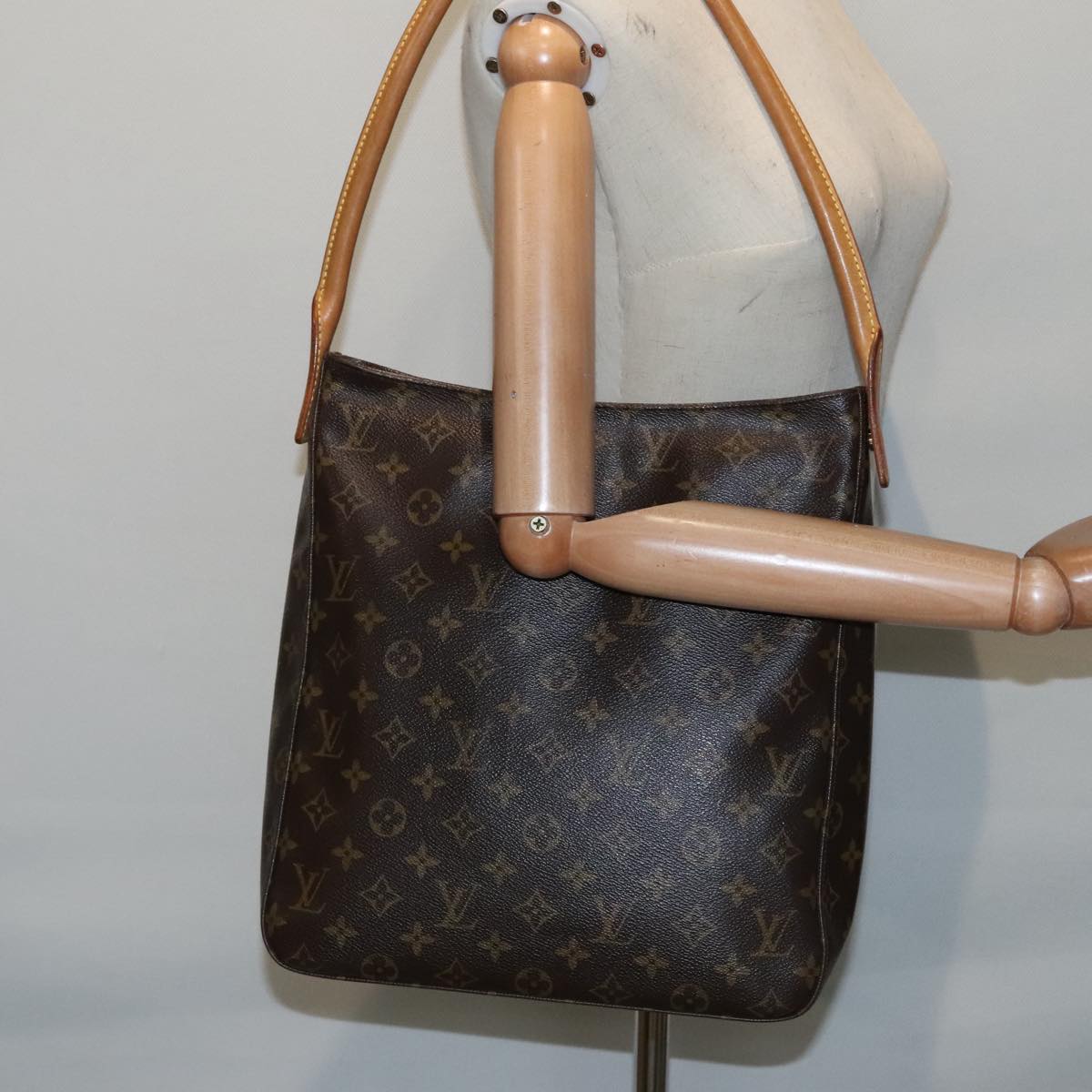 Louis Vuitton Looping Gm Brown Canvas Shoulder Bag