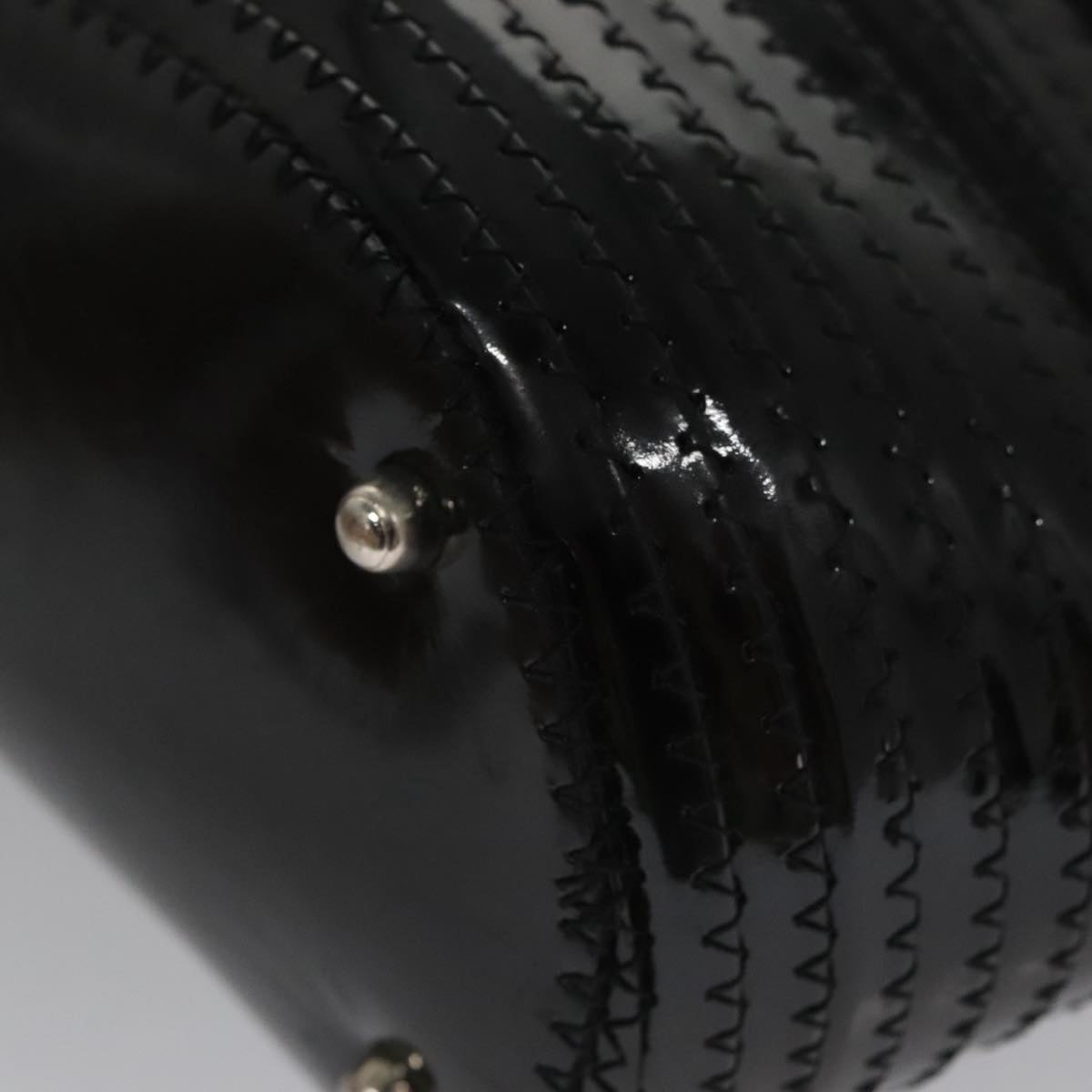 Gucci Bamboo Black Patent Leather Handbag