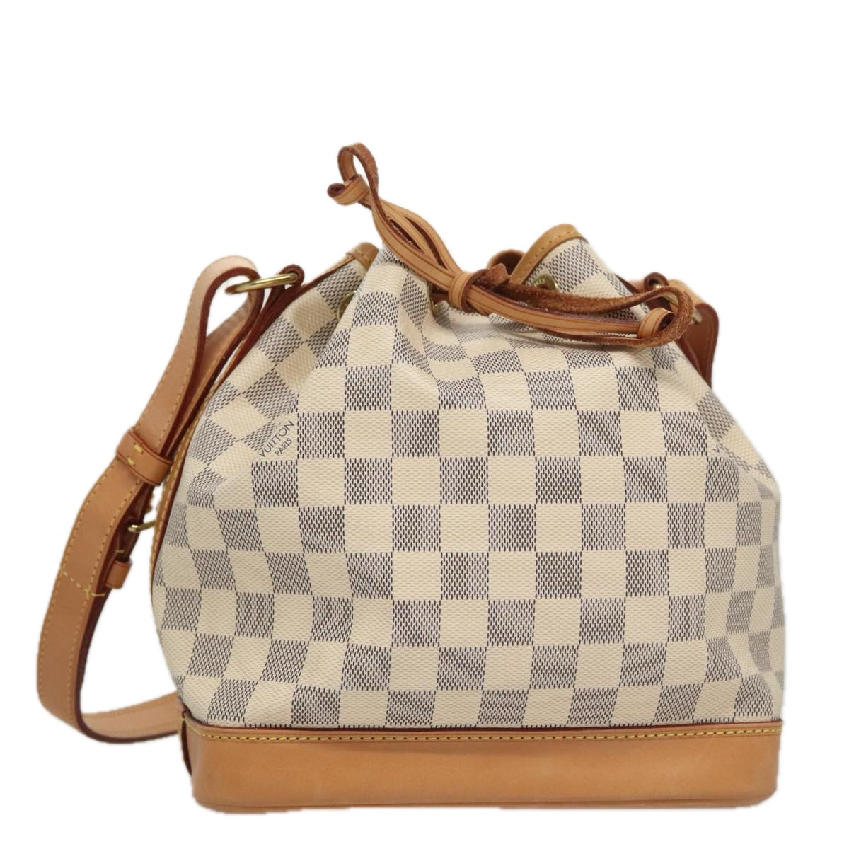 Louis Vuitton Noé Bb White Canvas Shoulder Bag