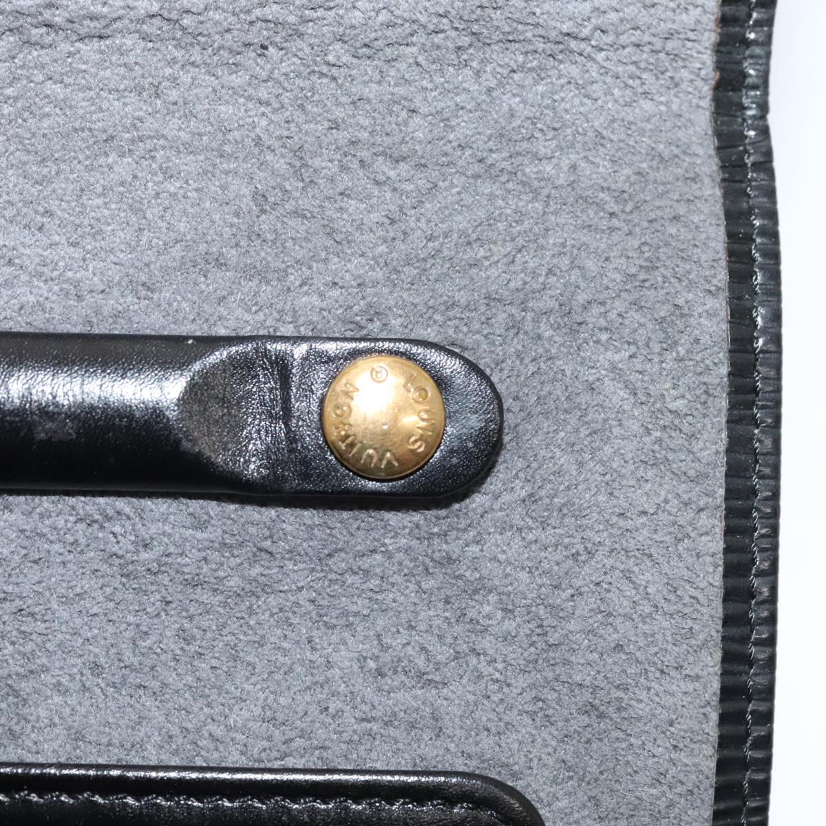 Louis Vuitton Rouleau Black Leather Clutch Bag