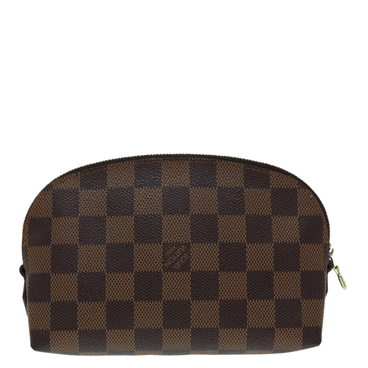 Louis Vuitton Cosmetic Pouch Brown Canvas Clutch Bag
