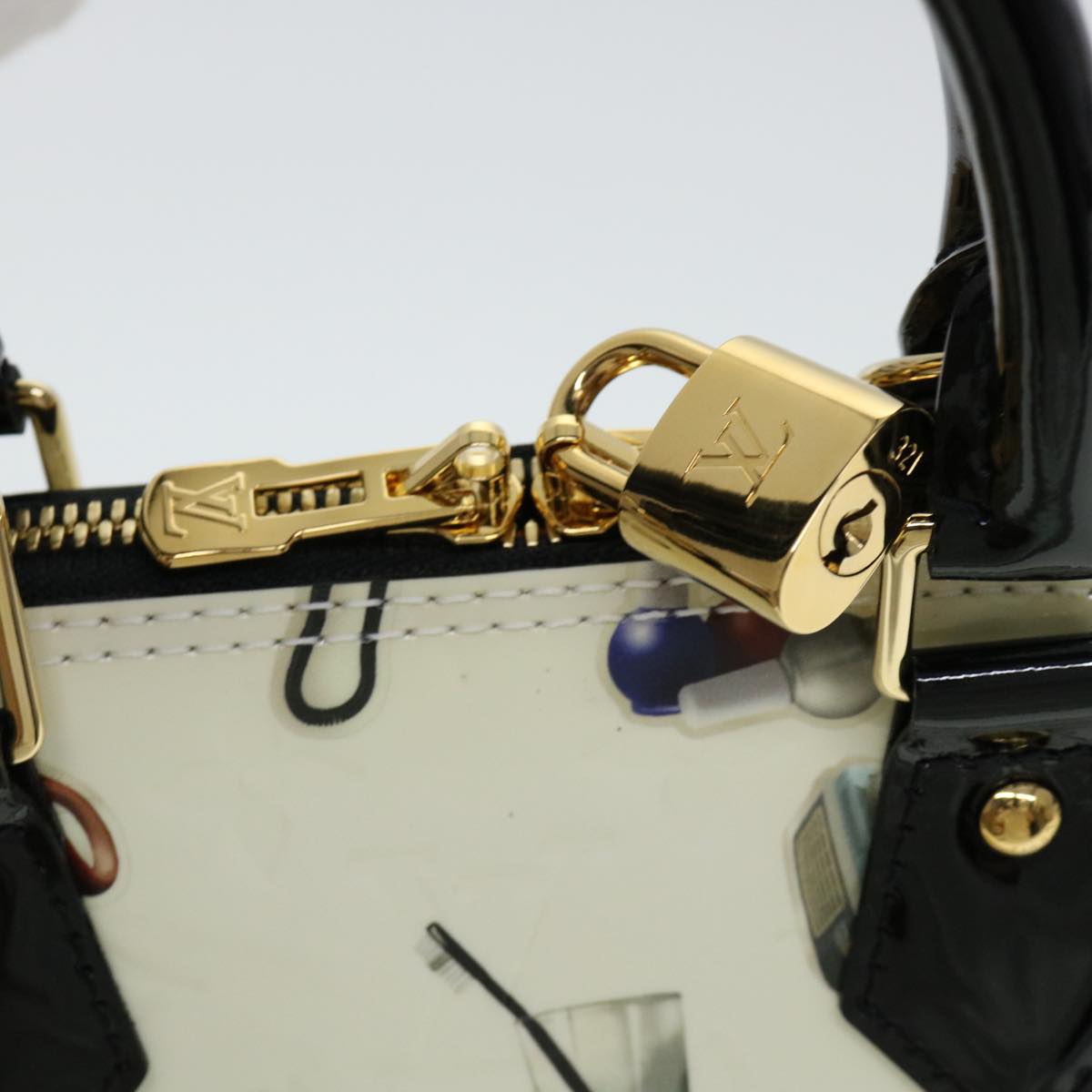 Louis Vuitton Alma White Patent Leather Handbag