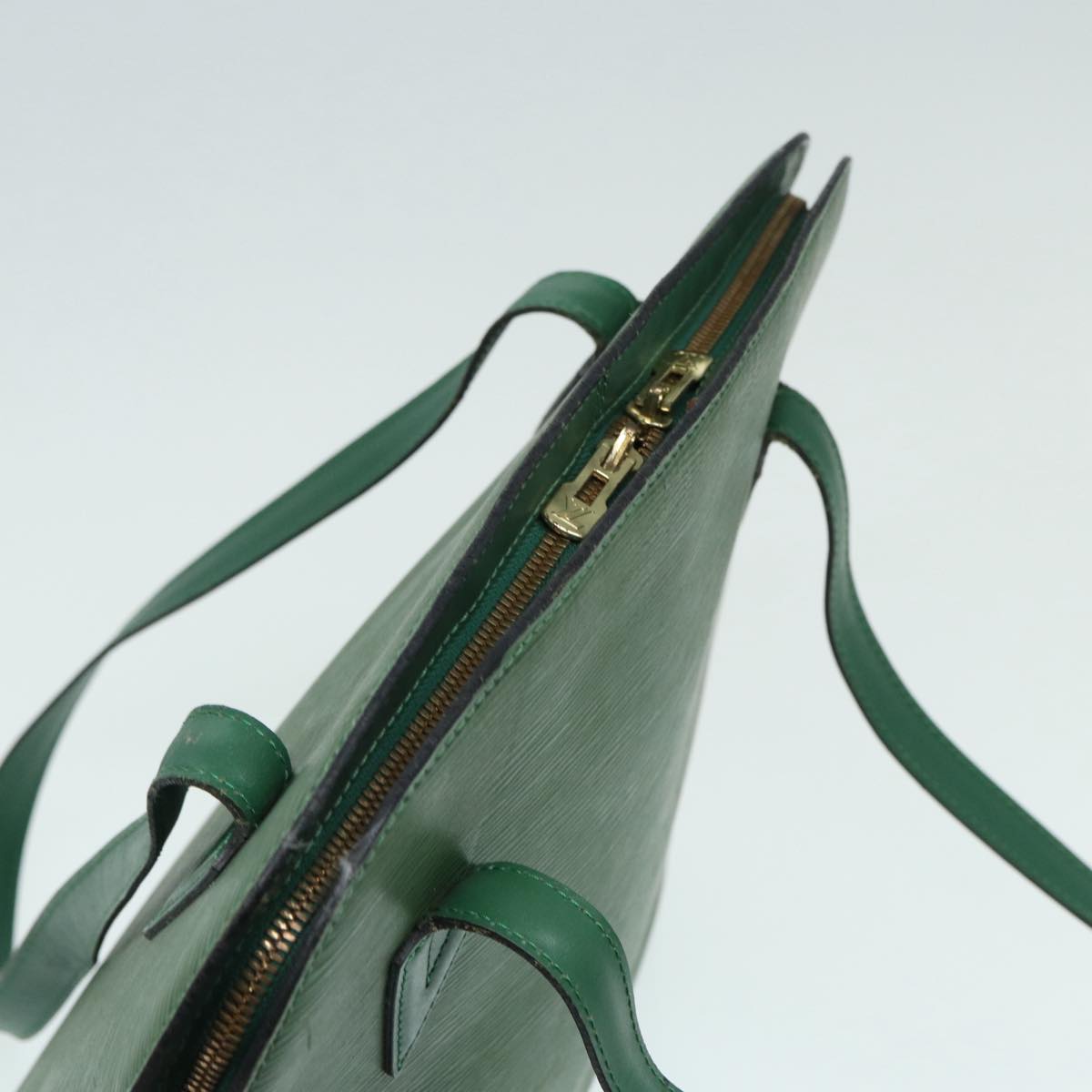 Louis Vuitton Lussac Green Leather Shoulder Bag
