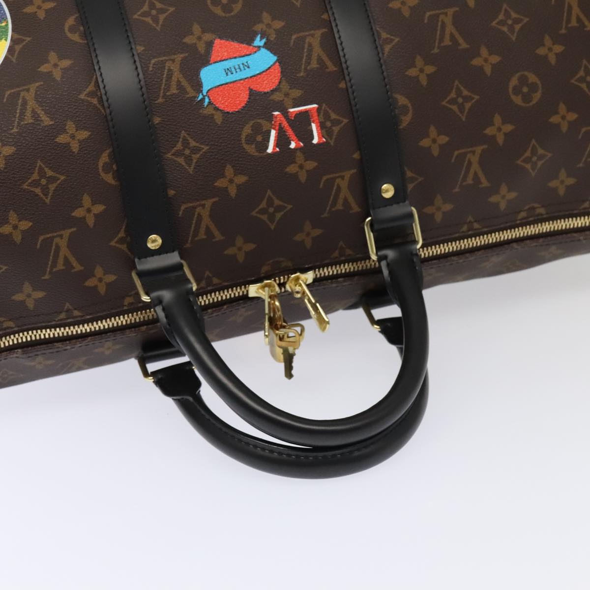 Louis Vuitton Keepall Bandouliere 50 Brown Canvas Shoulder Bag