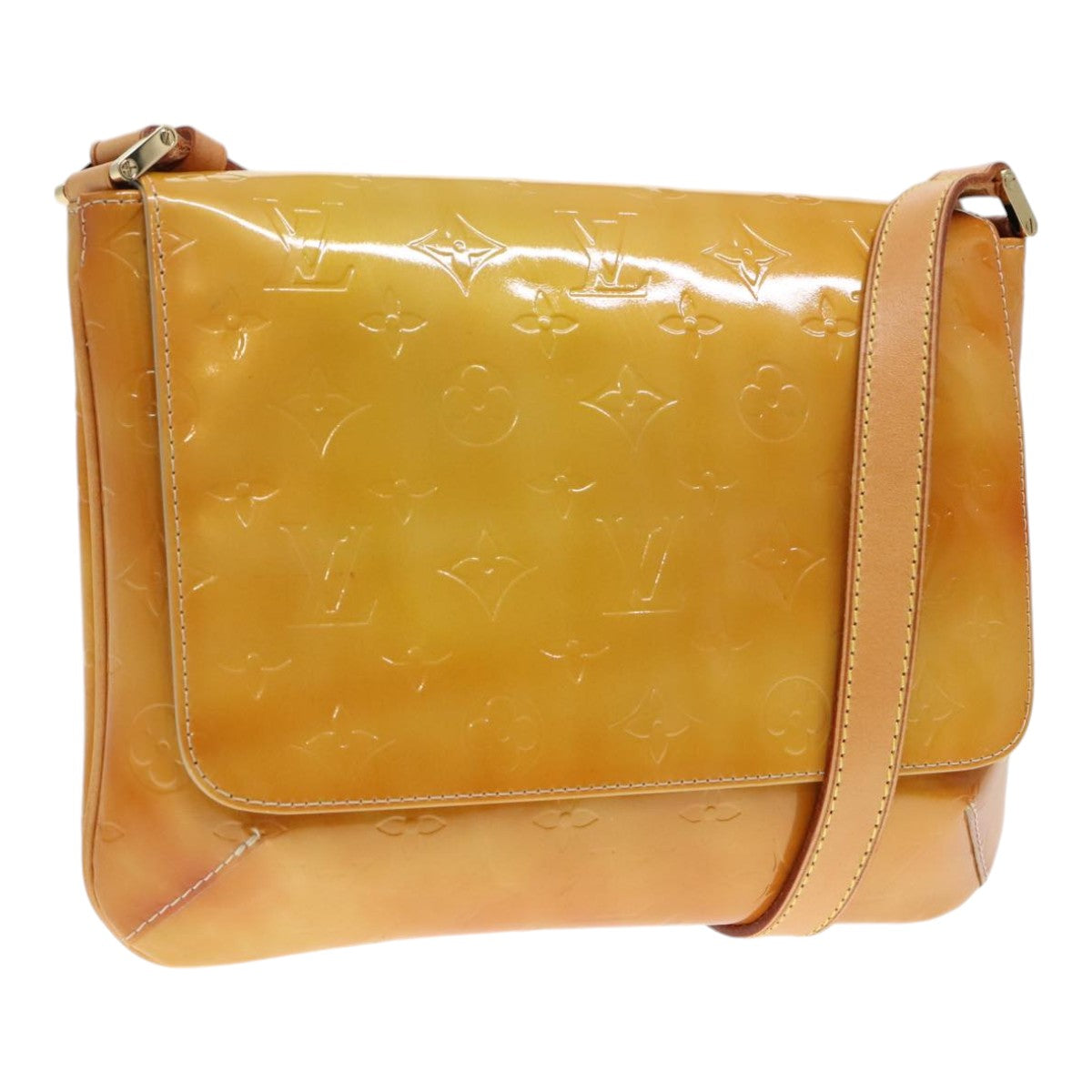 Louis Vuitton Thompson Street Yellow Patent Leather Shoulder Bag