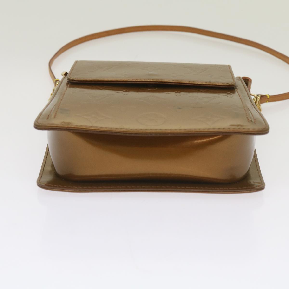 Louis Vuitton Mott Copper Patent Leather Handbag