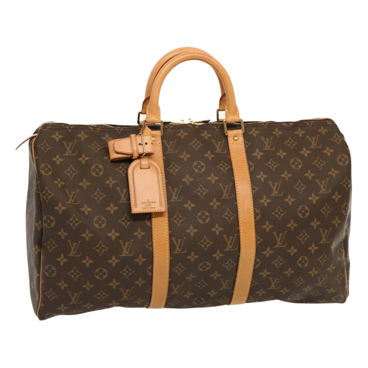 Louis Vuitton Keepall 50 Brown Canvas Travel Bag