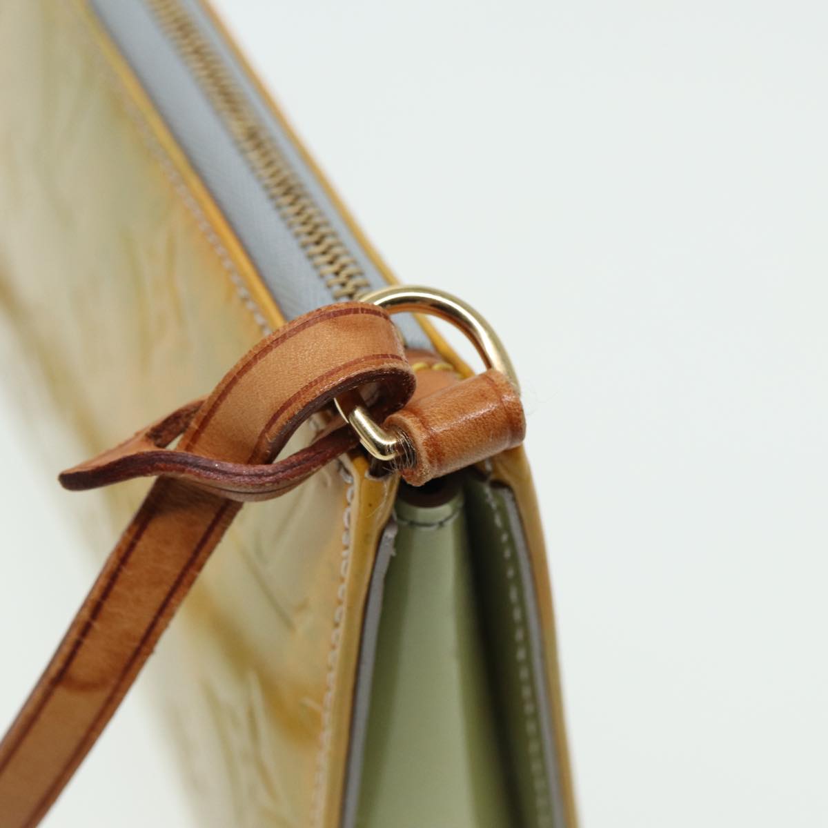 Louis Vuitton Lexington Yellow Patent Leather Clutch Bag