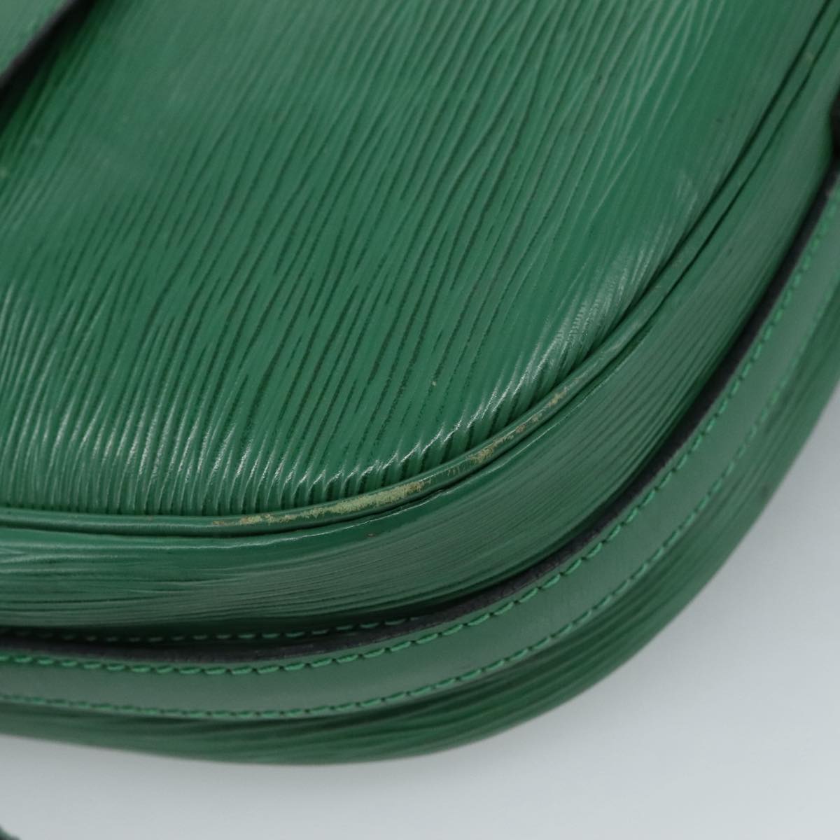 Louis Vuitton Jeune Fille Green Leather Shoulder Bag
