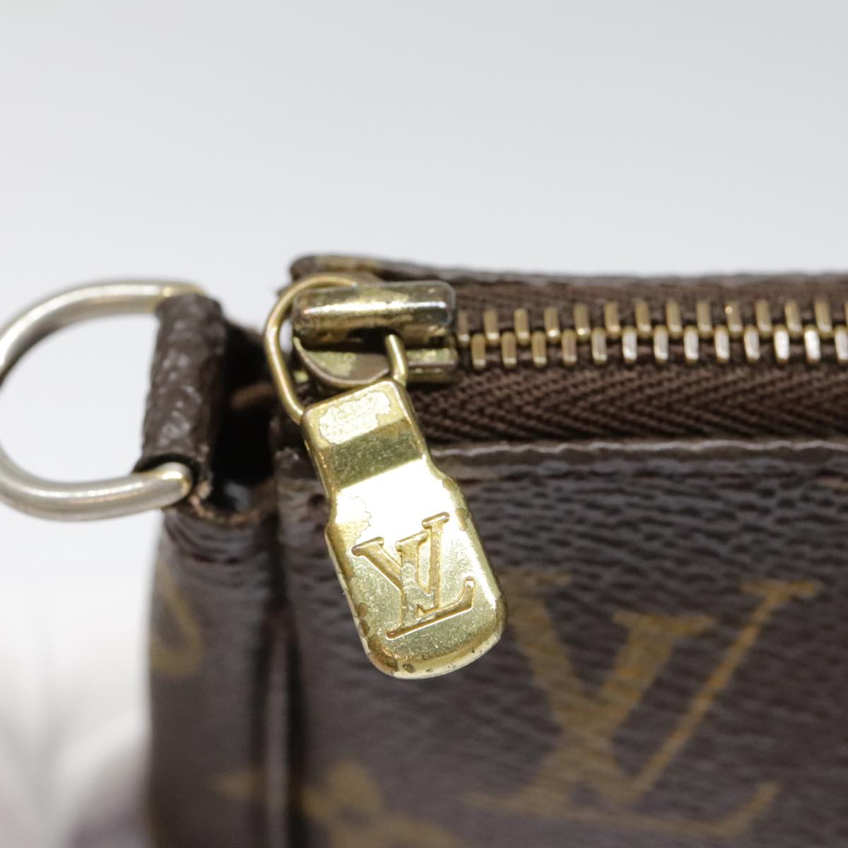 Louis Vuitton Pochette Accessoire Brown Canvas Clutch Bag