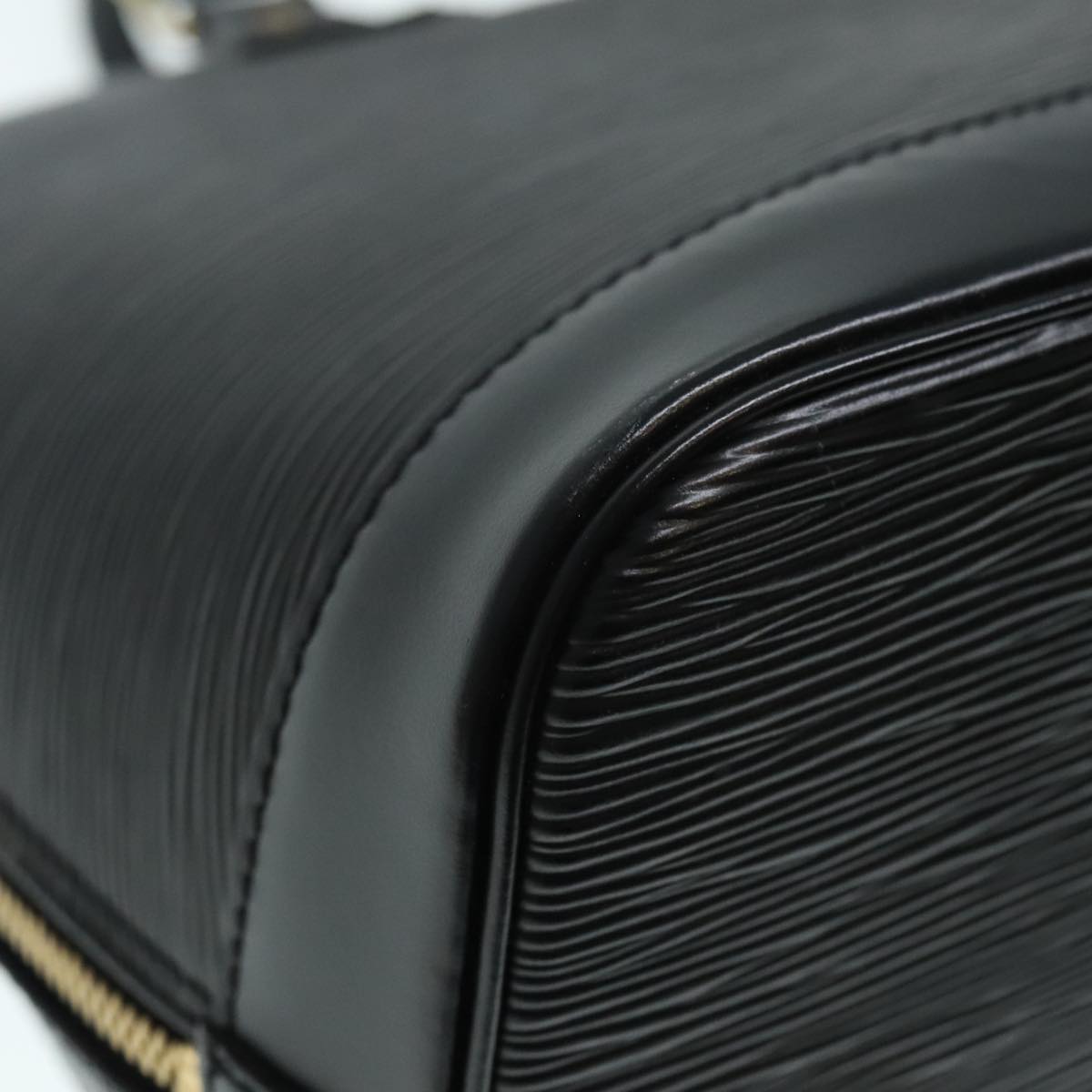 Louis Vuitton Alma Black Leather Handbag