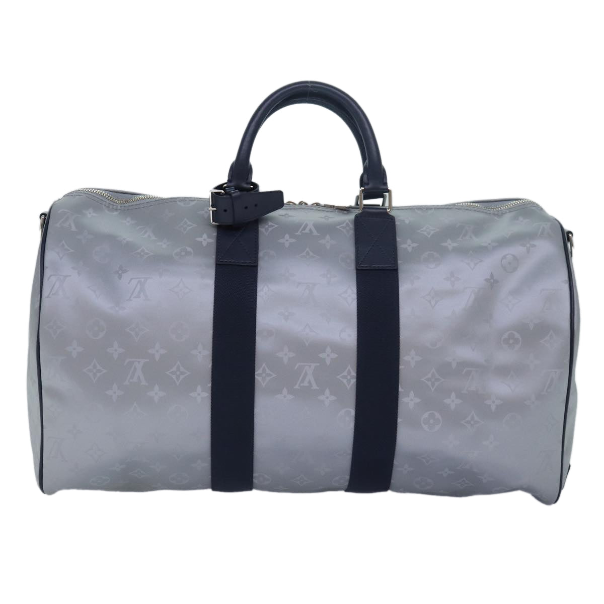 Louis Vuitton Keepall Bandouliere 50 Silver Canvas Travel Bag