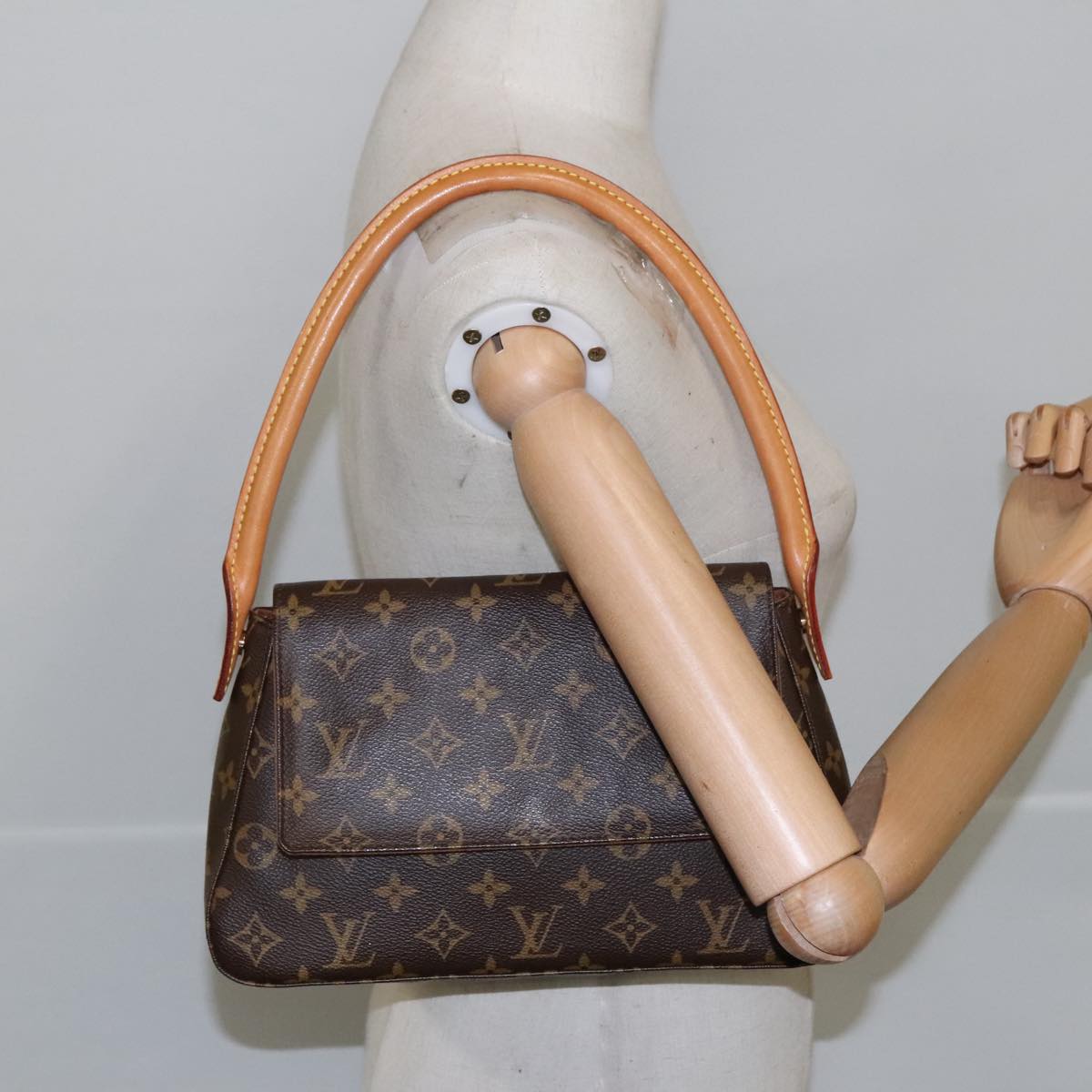 Louis Vuitton Mini Looping Brown Canvas Shoulder Bag