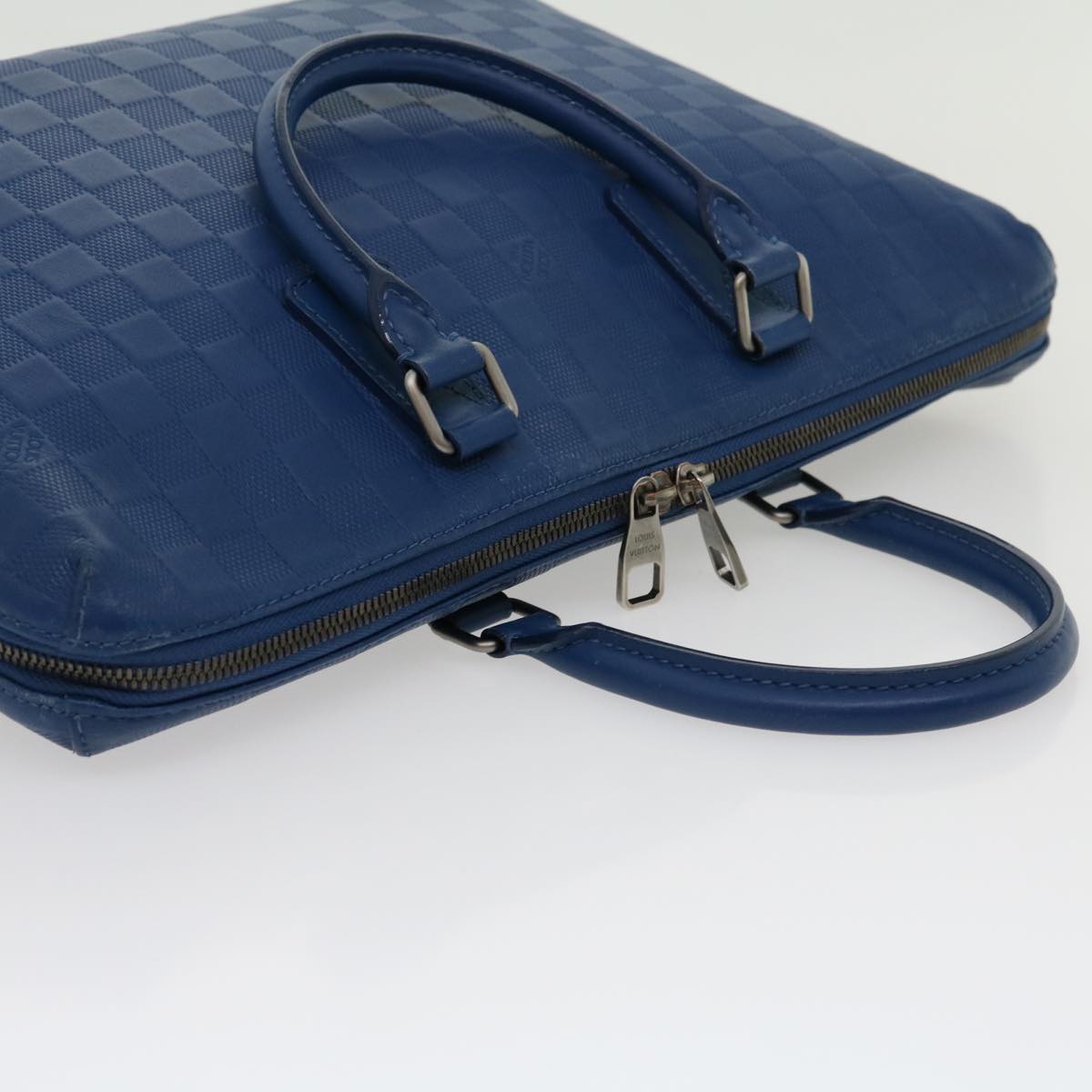 Louis Vuitton Porte Documents Jour Blue Leather Handbag