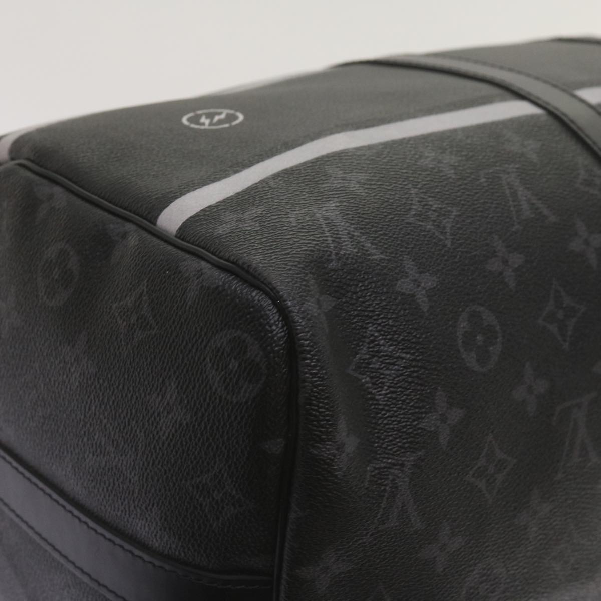 Louis Vuitton Keepall Bandouliere 45 Black Canvas Travel Bag