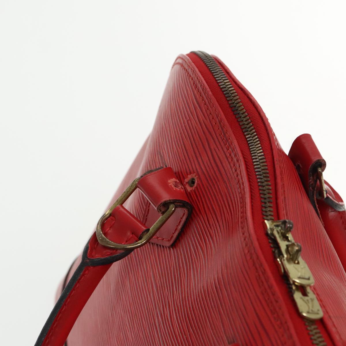Louis Vuitton Alma Red Leather Handbag