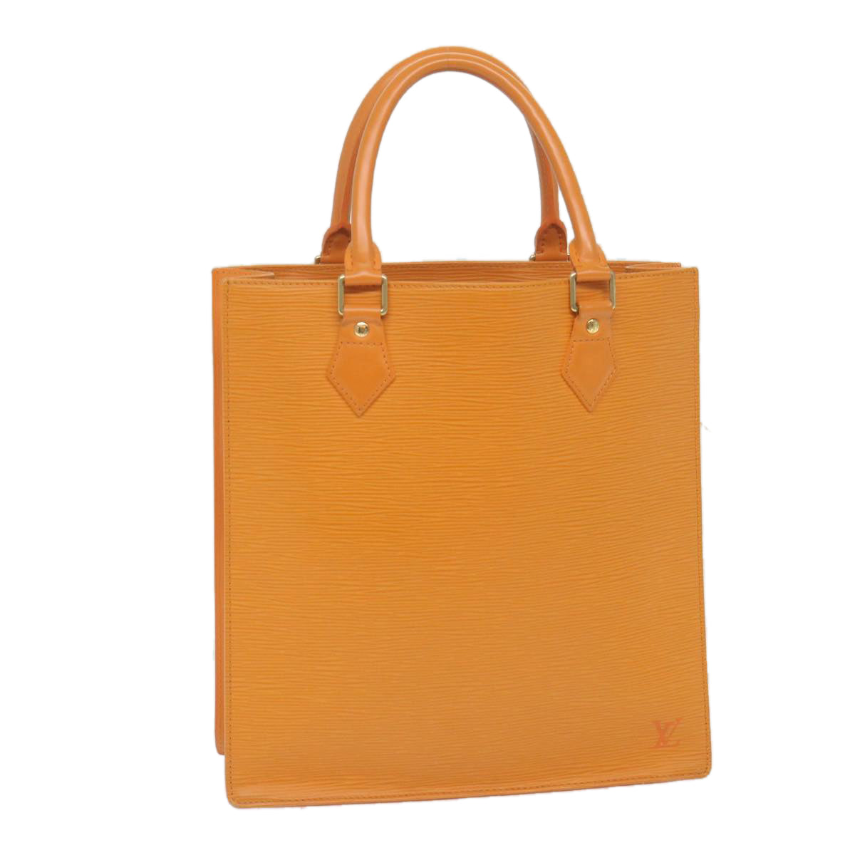 Louis Vuitton Sac Plat Orange Leather Handbag