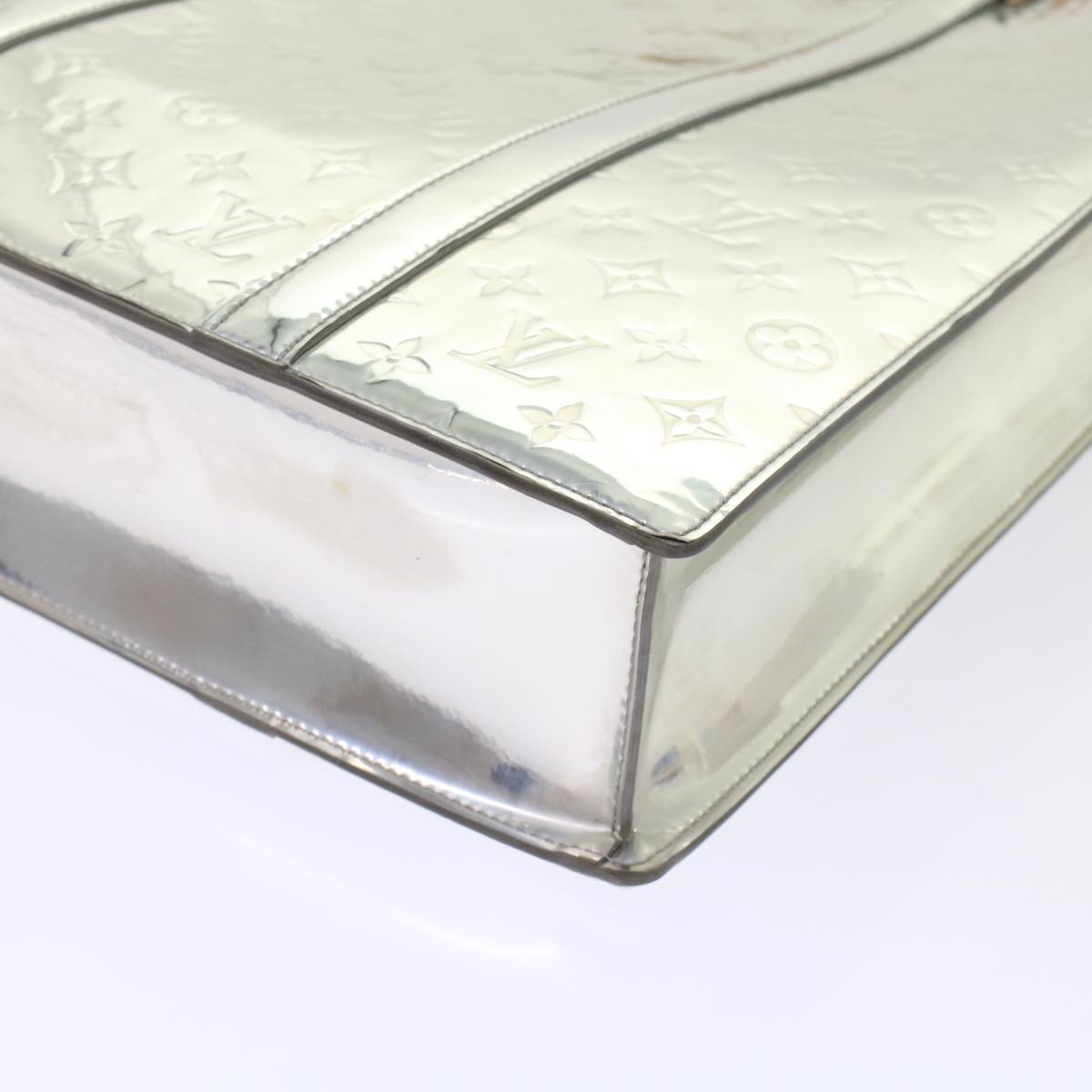 Louis Vuitton Sac Plat Silver Canvas Handbag
