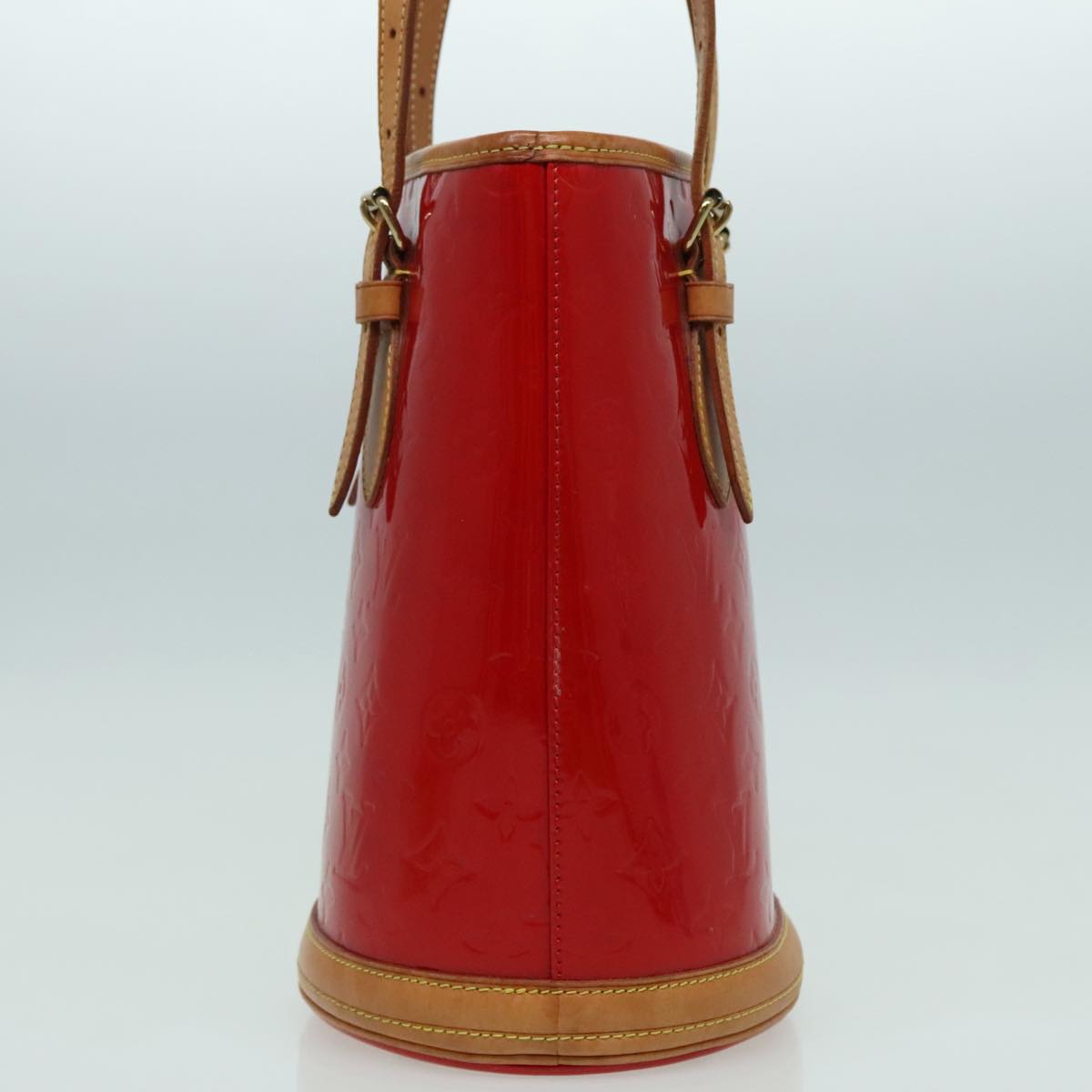 Louis Vuitton Bucket Red Patent Leather Tote Bag