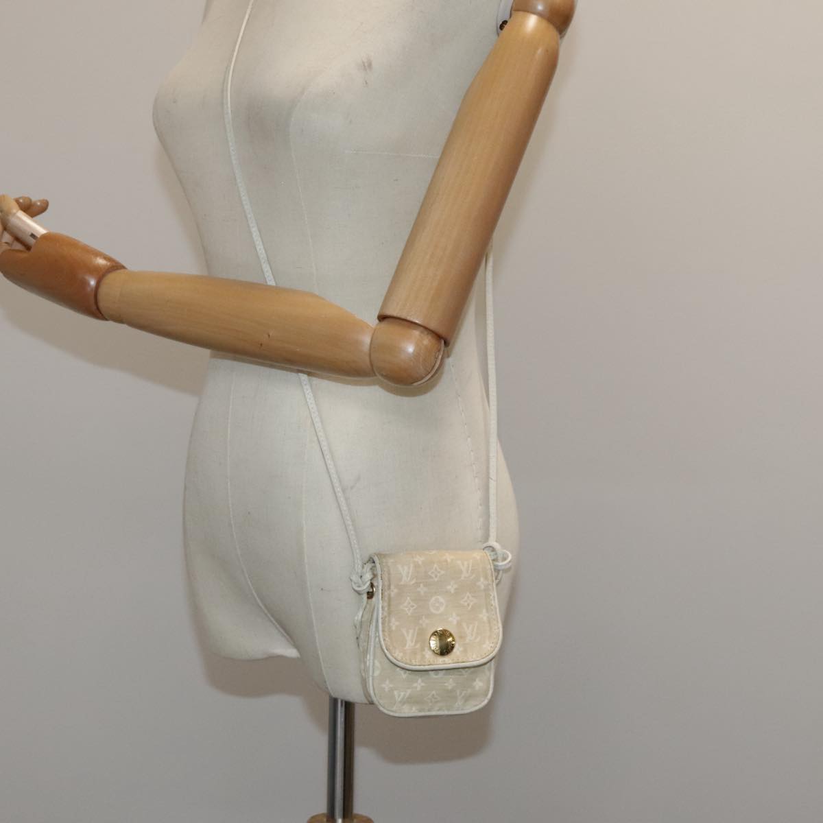 Louis Vuitton Mini Lin Beige Canvas Shoulder Bag