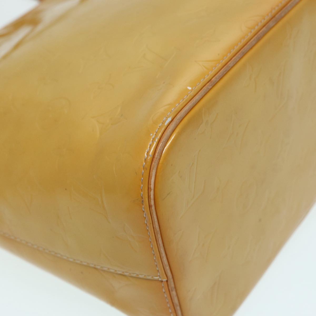 Louis Vuitton Houston Beige Patent Leather Handbag