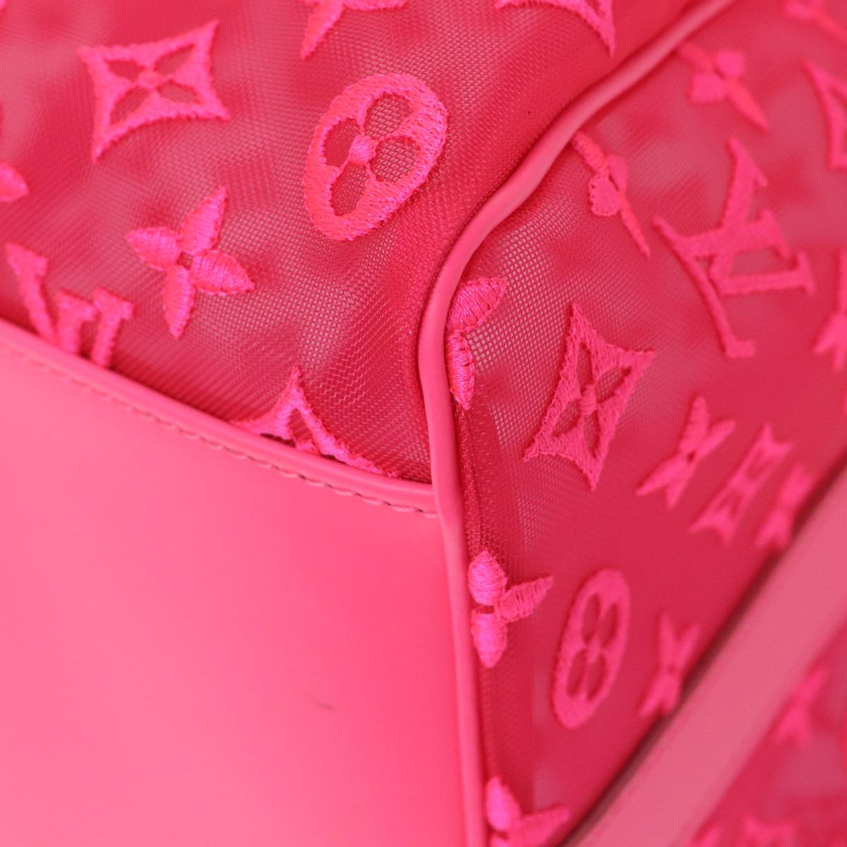 Louis Vuitton Keepall Bandouliere 50 Pink Canvas Travel Bag