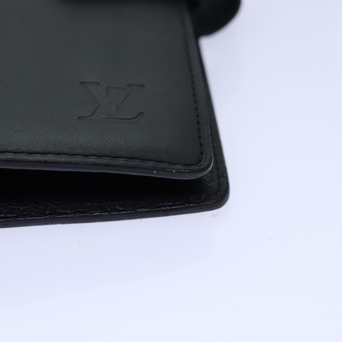 Louis Vuitton Agenda Mm Black Leather Wallet