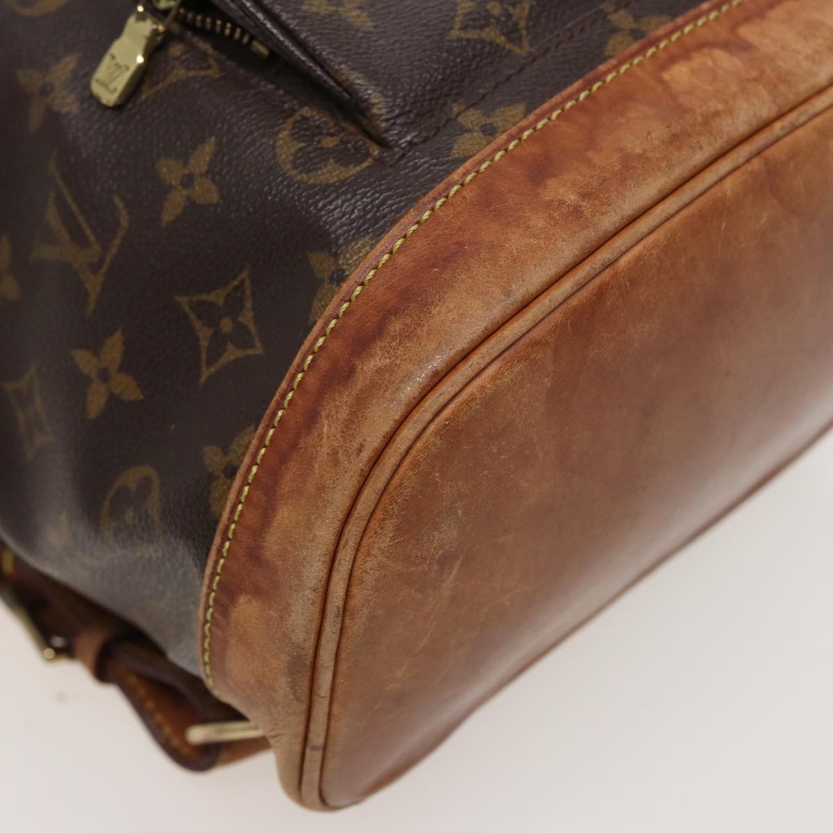 Louis Vuitton Montsouris Mm Brown Canvas Backpack Bag