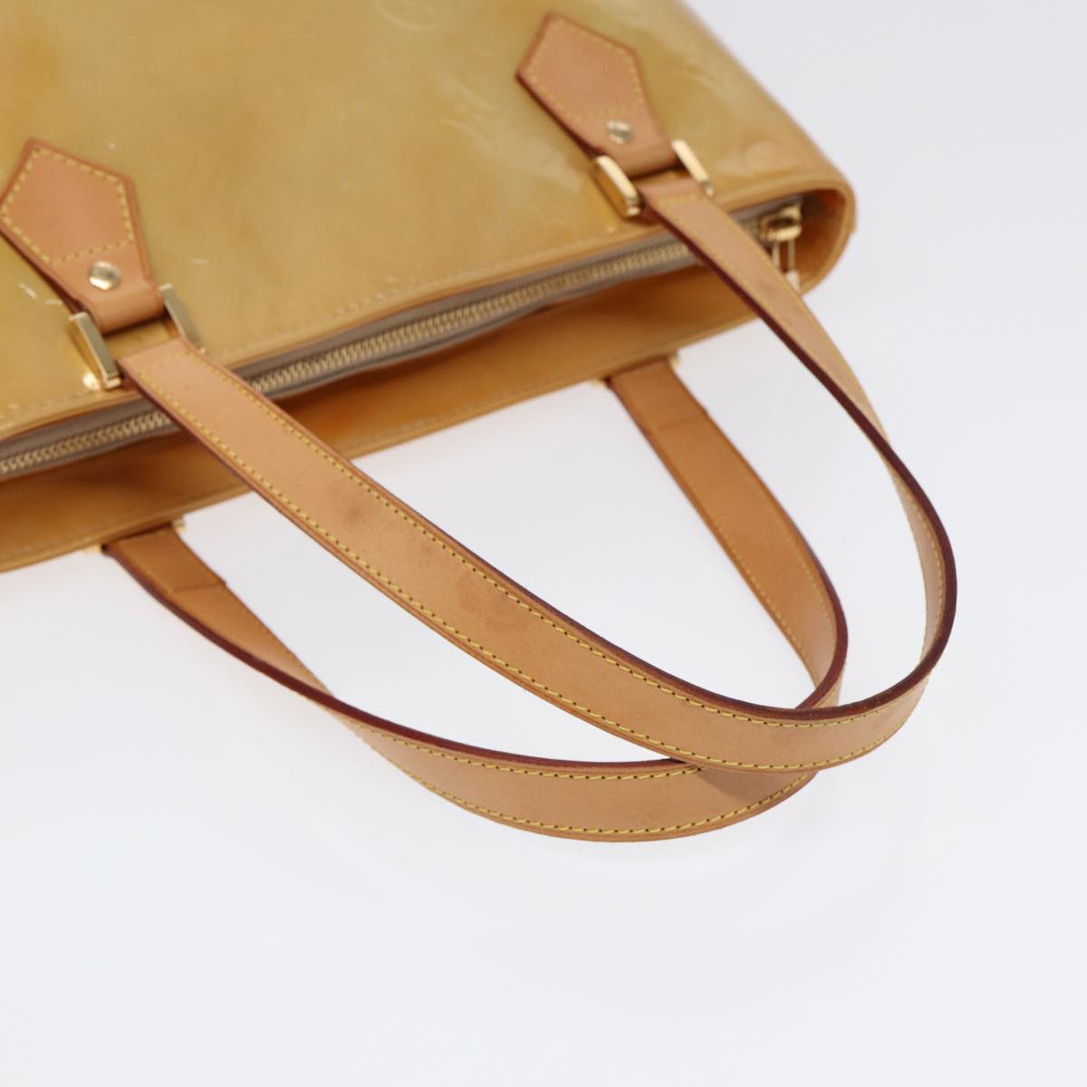 Louis Vuitton Houston Beige Patent Leather Handbag