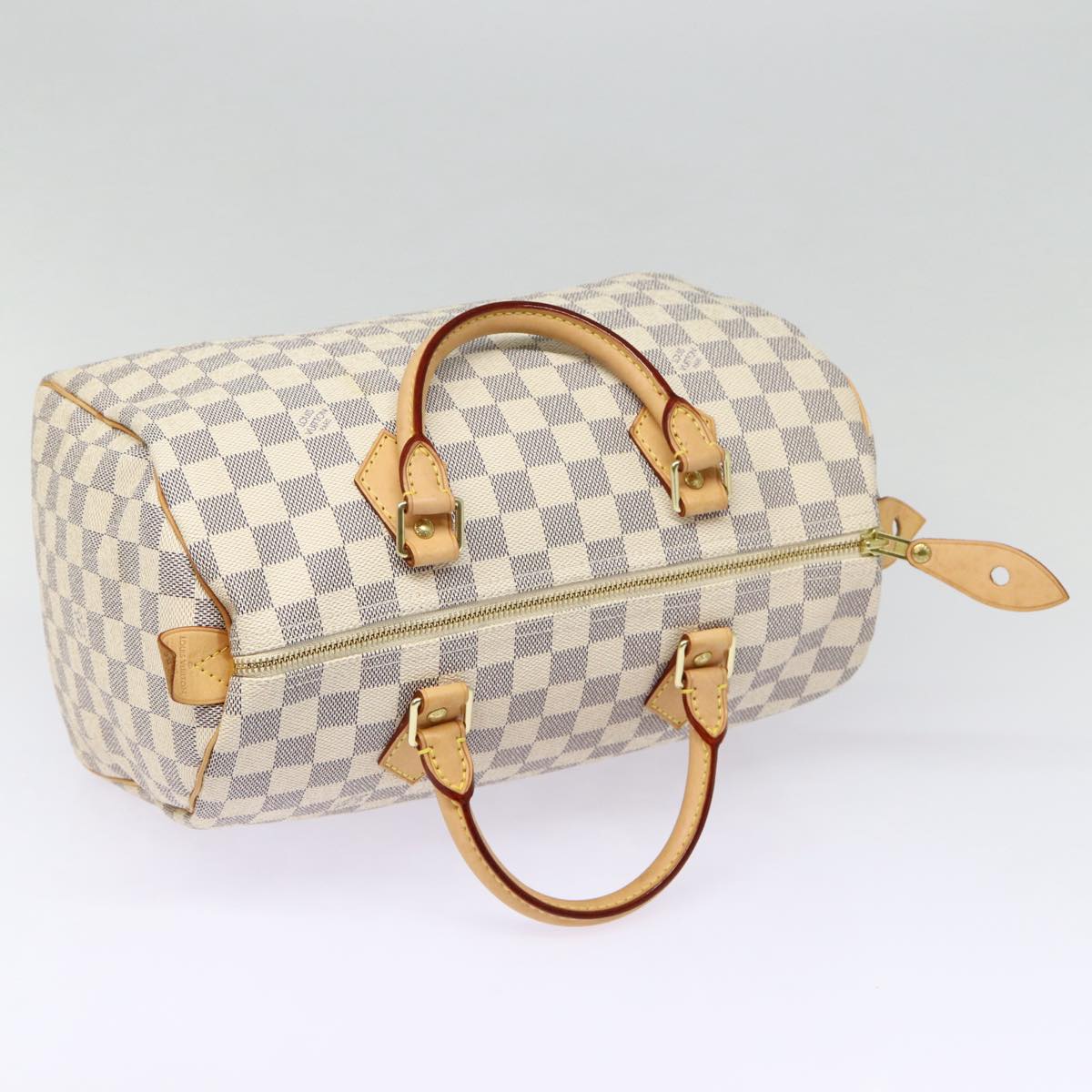 Louis Vuitton Speedy 30 White Canvas Handbag