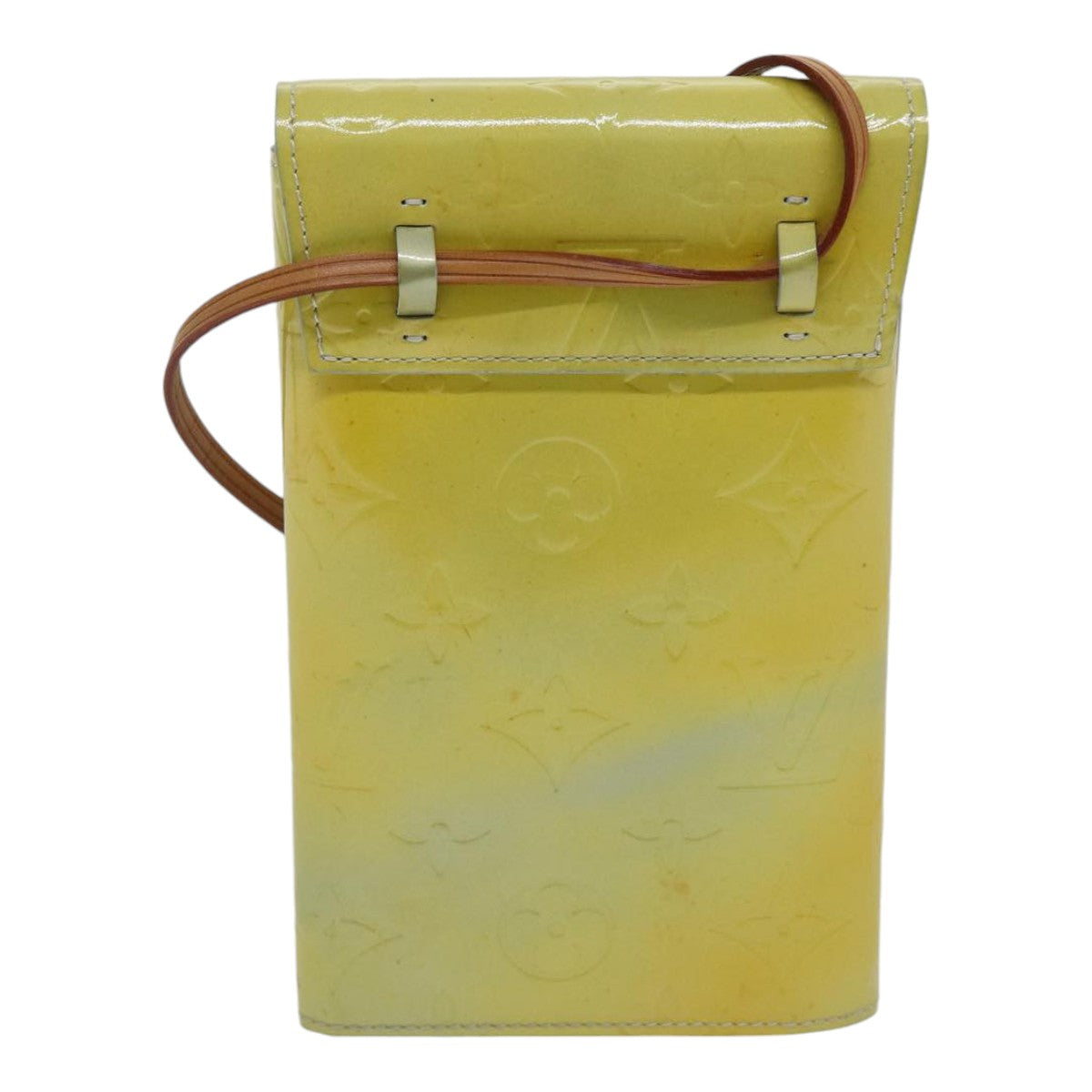 Louis Vuitton Walker Yellow Patent Leather Clutch Bag