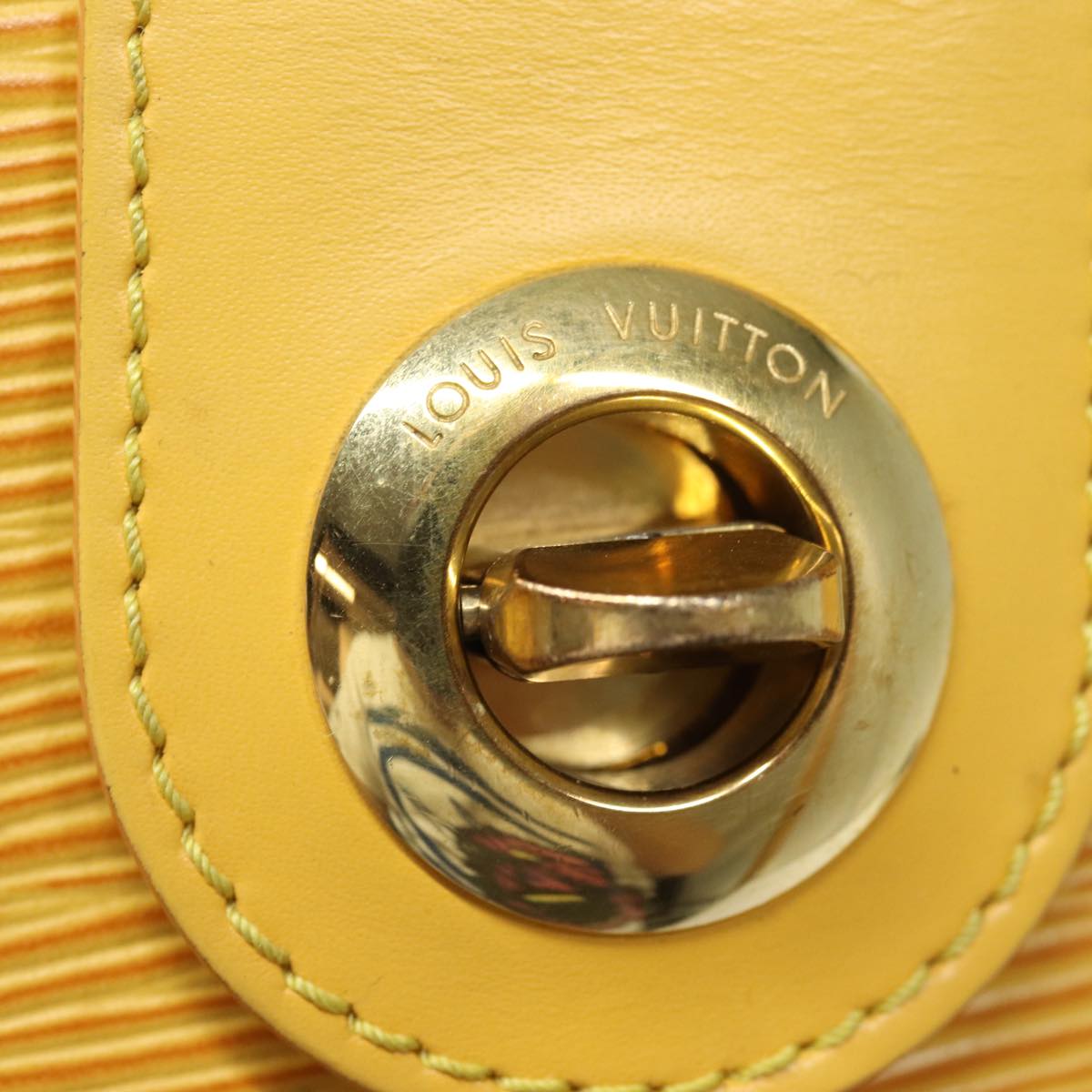 Louis Vuitton Cluny Yellow Leather Shoulder Bag
