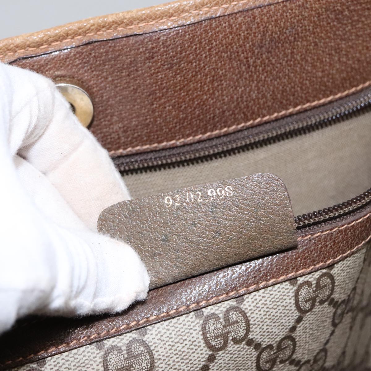Gucci Cabas Beige Canvas Tote Bag