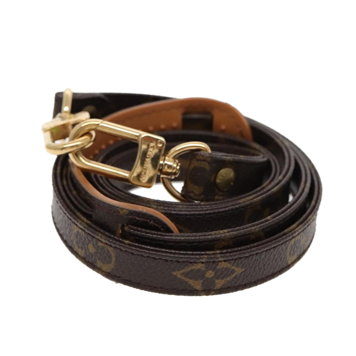 Louis Vuitton Shoulder Strap Brown Canvas Bag Jewelry