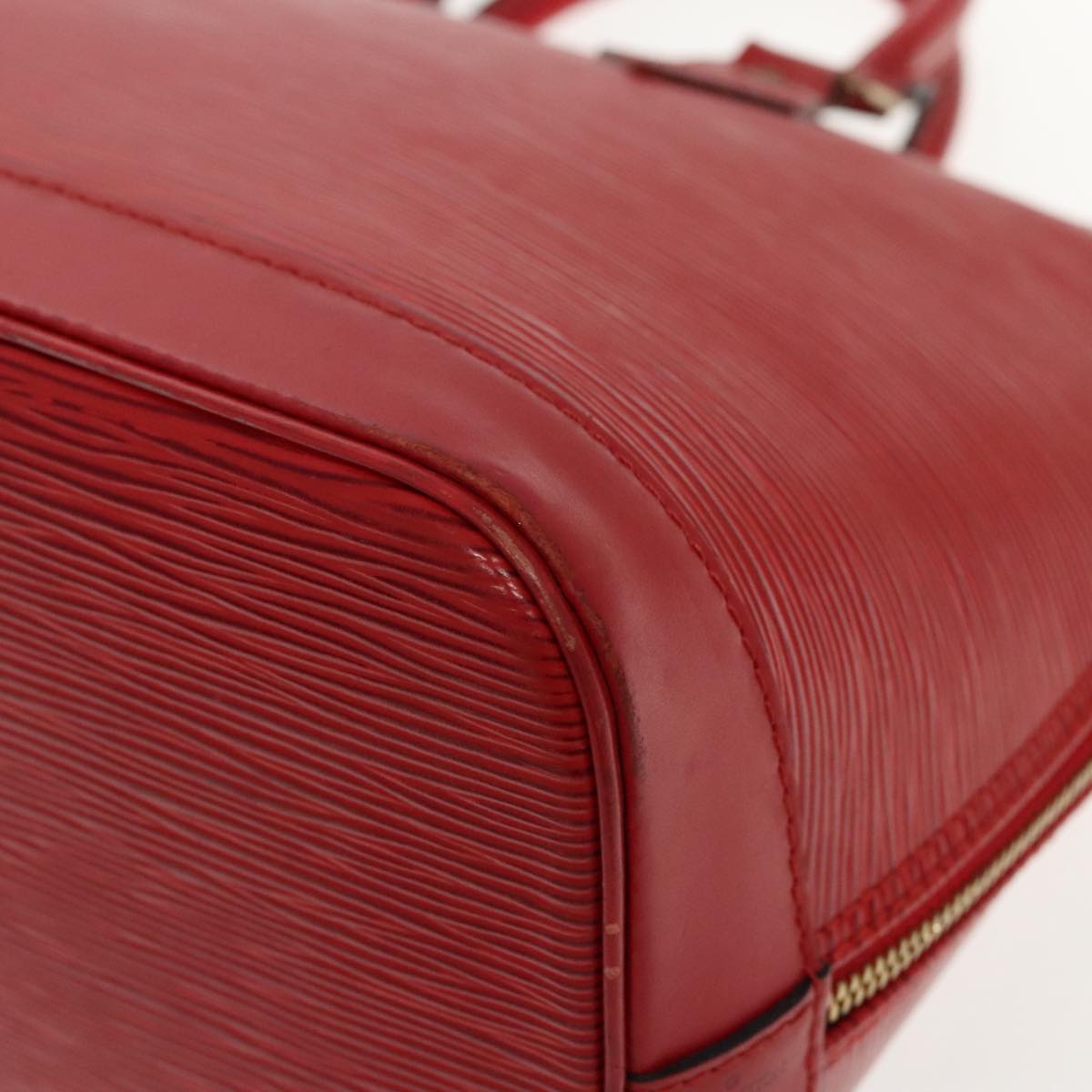 Louis Vuitton Alma Red Leather Handbag