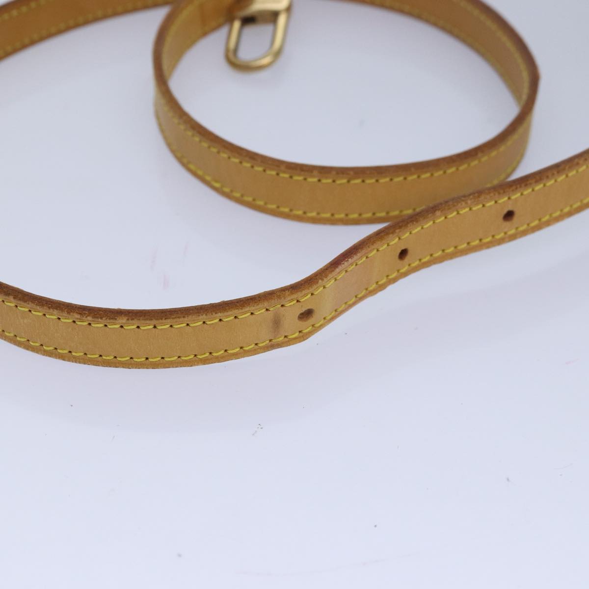 Louis Vuitton Shoulder Strap Beige Leather Bag Jewelry