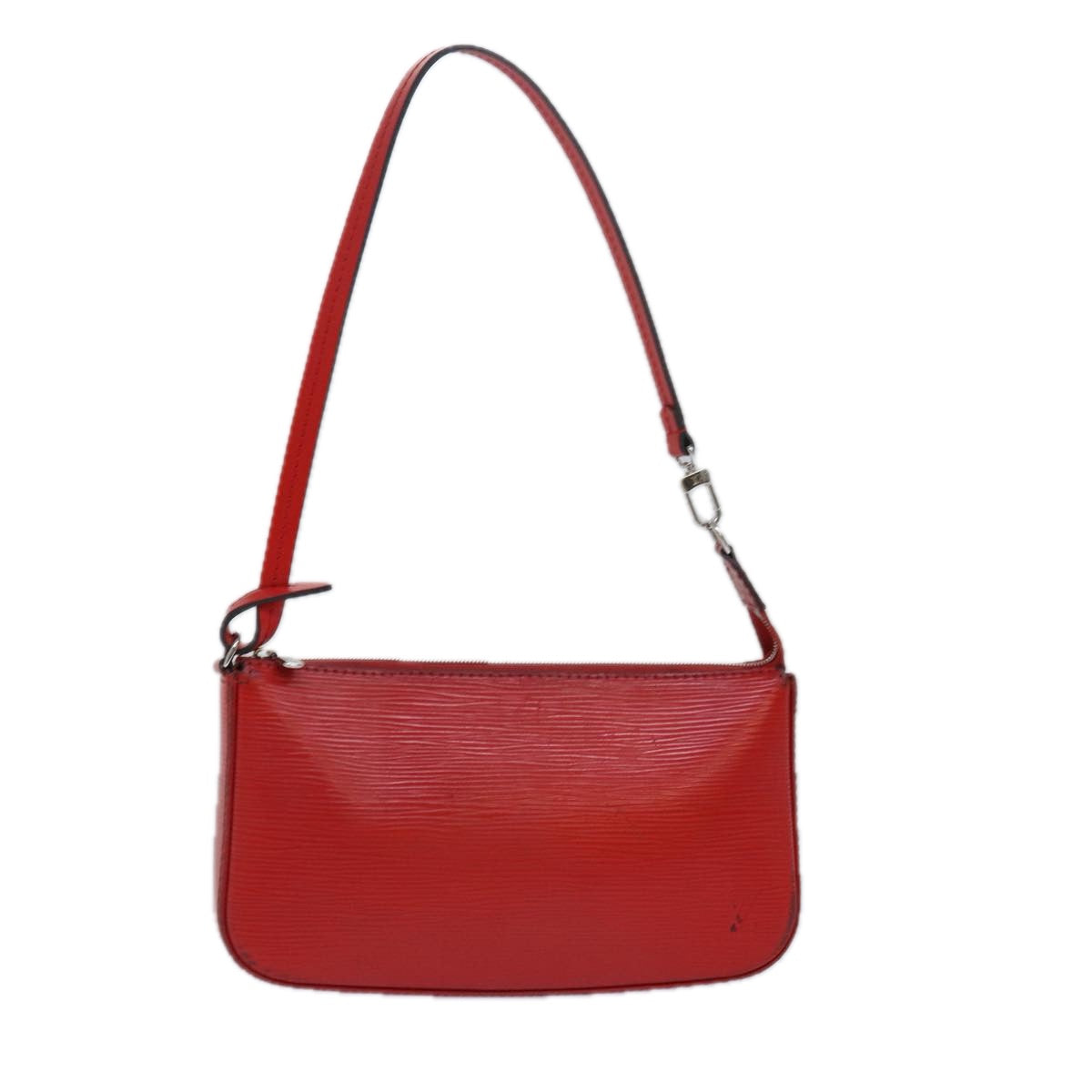 Louis Vuitton Pochette Accessoires Red Leather Clutch Bag