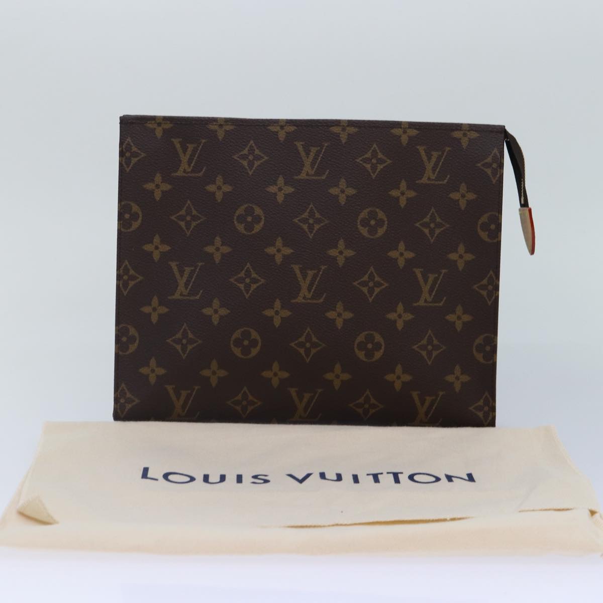 Louis Vuitton Poche Toilette Brown Canvas Clutch Bag