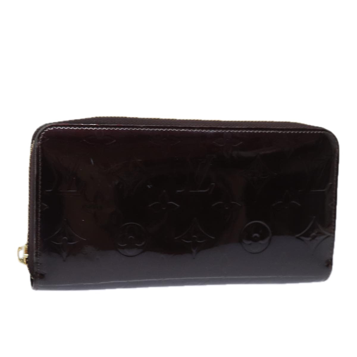 Louis Vuitton Zippy Wallet Brown Patent Leather Wallet