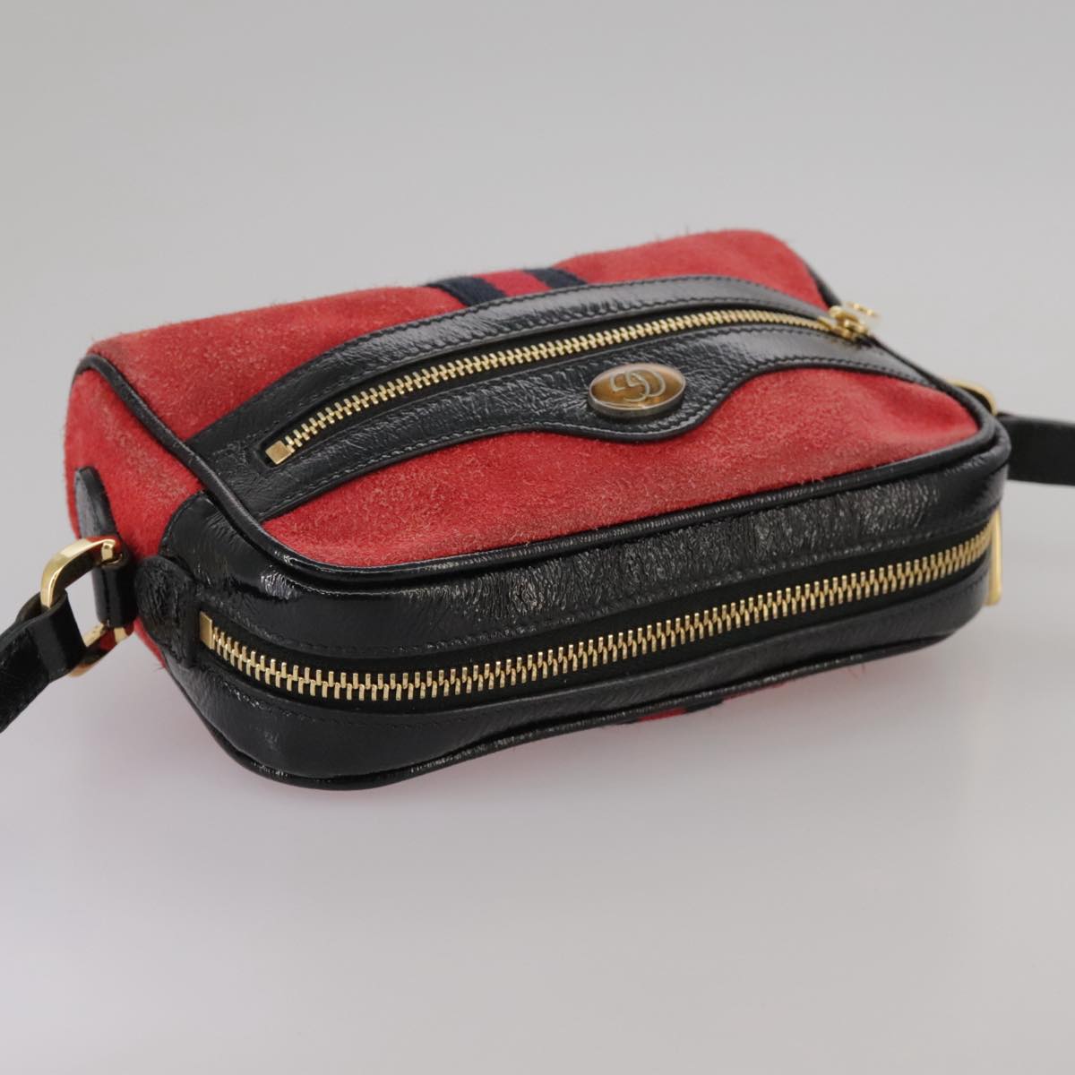 Gucci Ophidia Red Suede Shoulder Bag