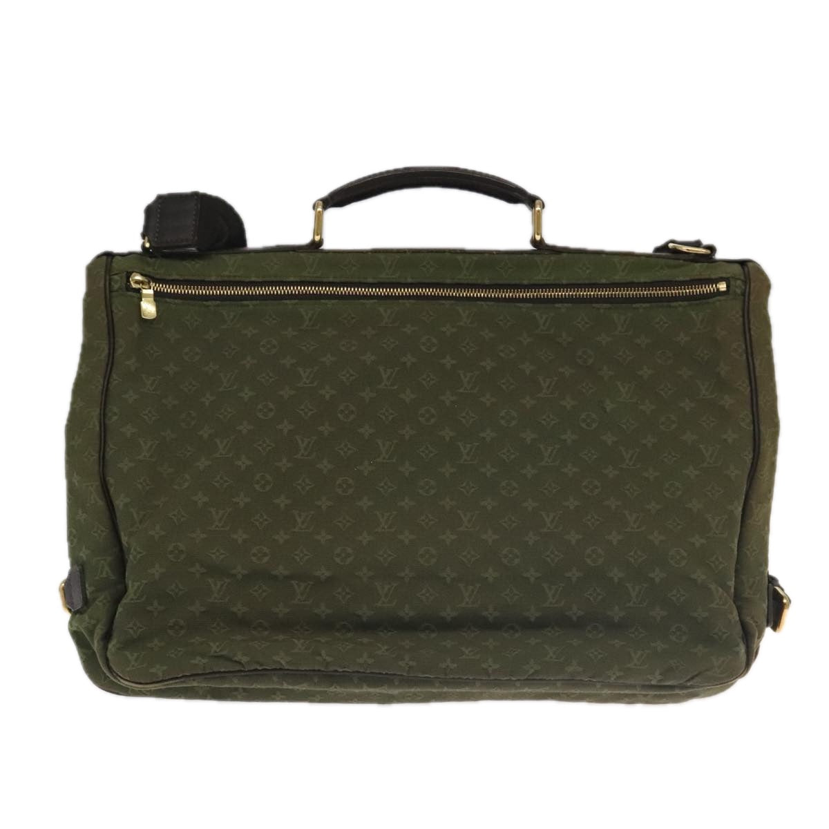 Louis Vuitton Denise Khaki Canvas Shoulder Bag