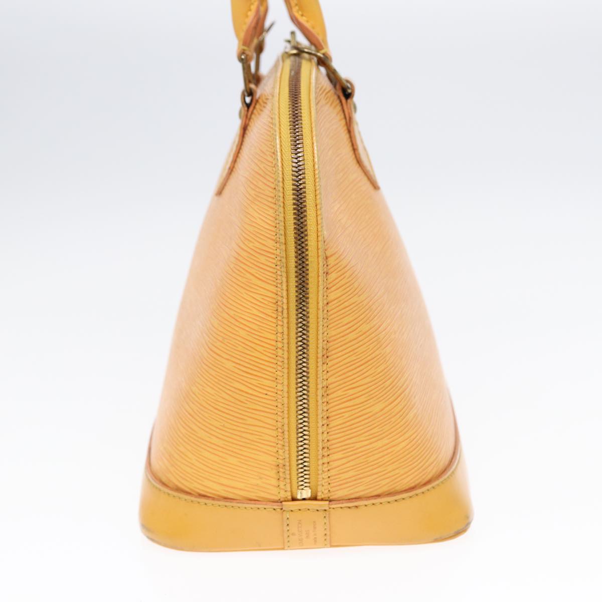 Louis Vuitton Alma Yellow Leather Handbag