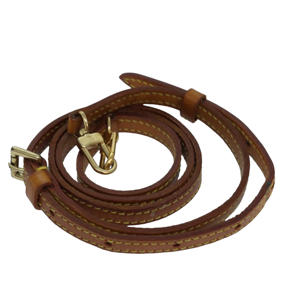 Louis Vuitton Shoulder Strap Beige Leather Bag Jewelry ()