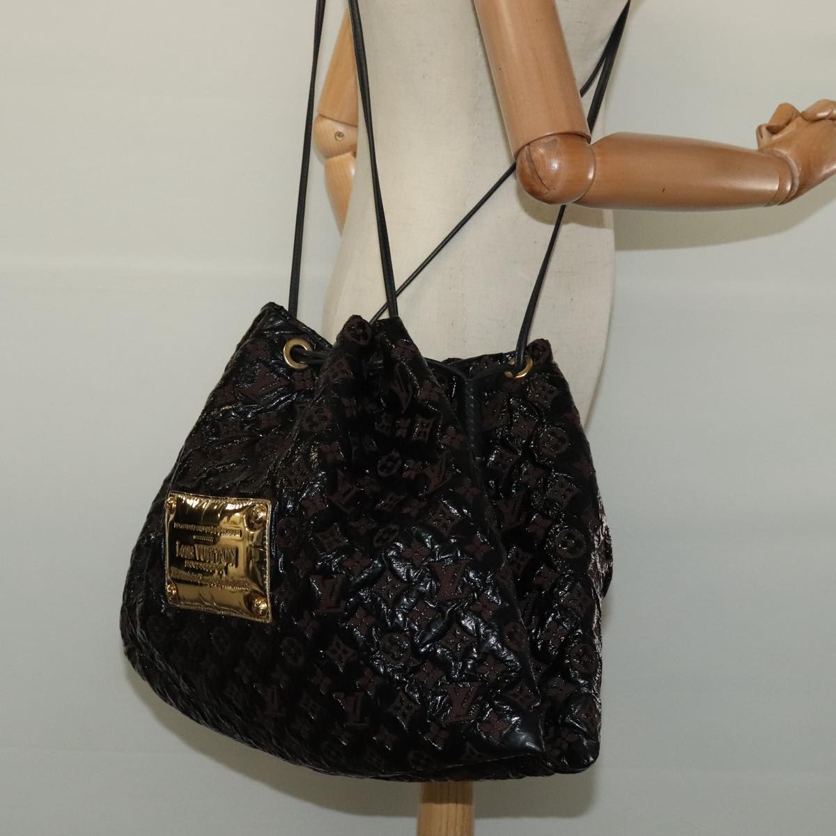 Louis Vuitton Squishy Black Canvas Shoulder Bag