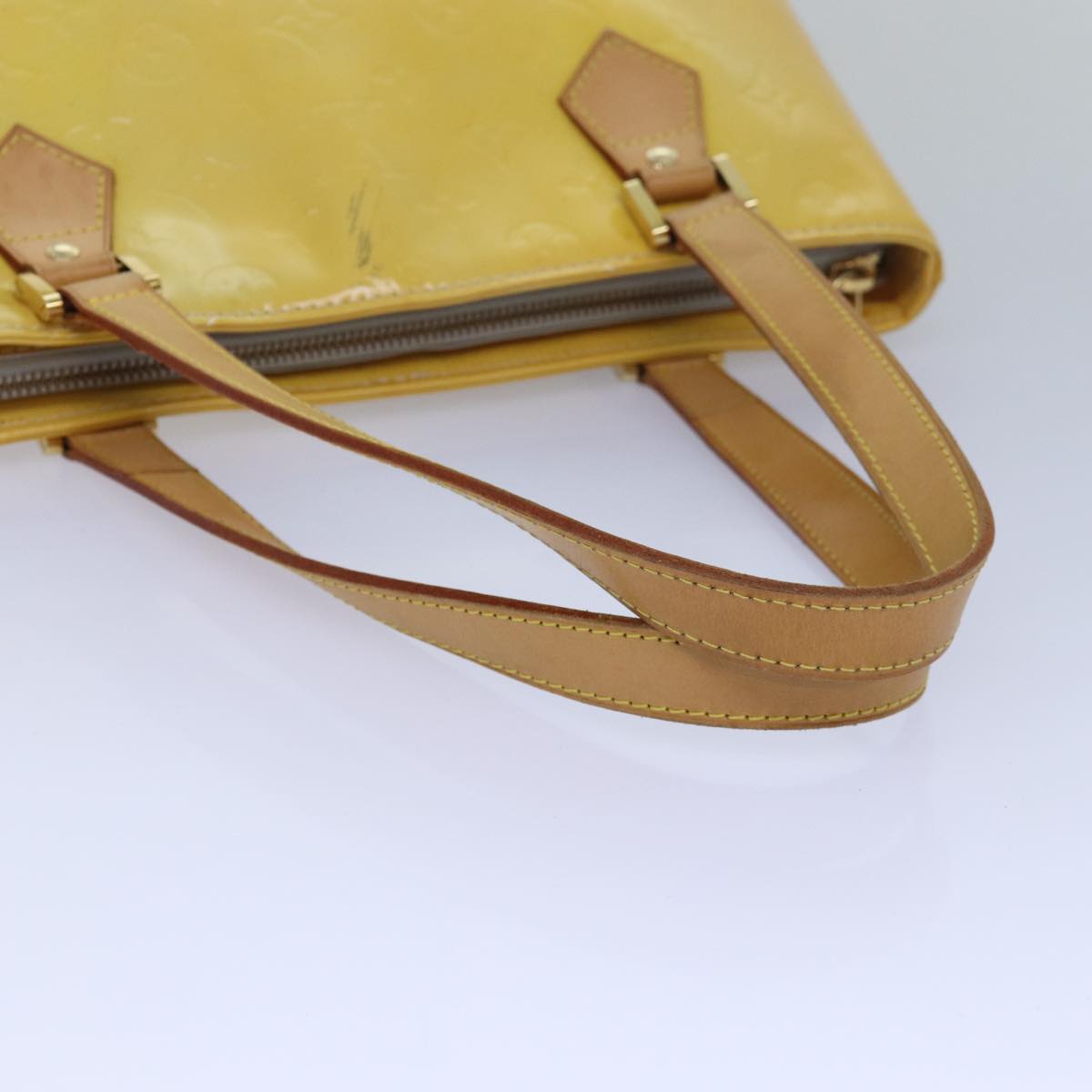 Louis Vuitton Houston Yellow Patent Leather Handbag